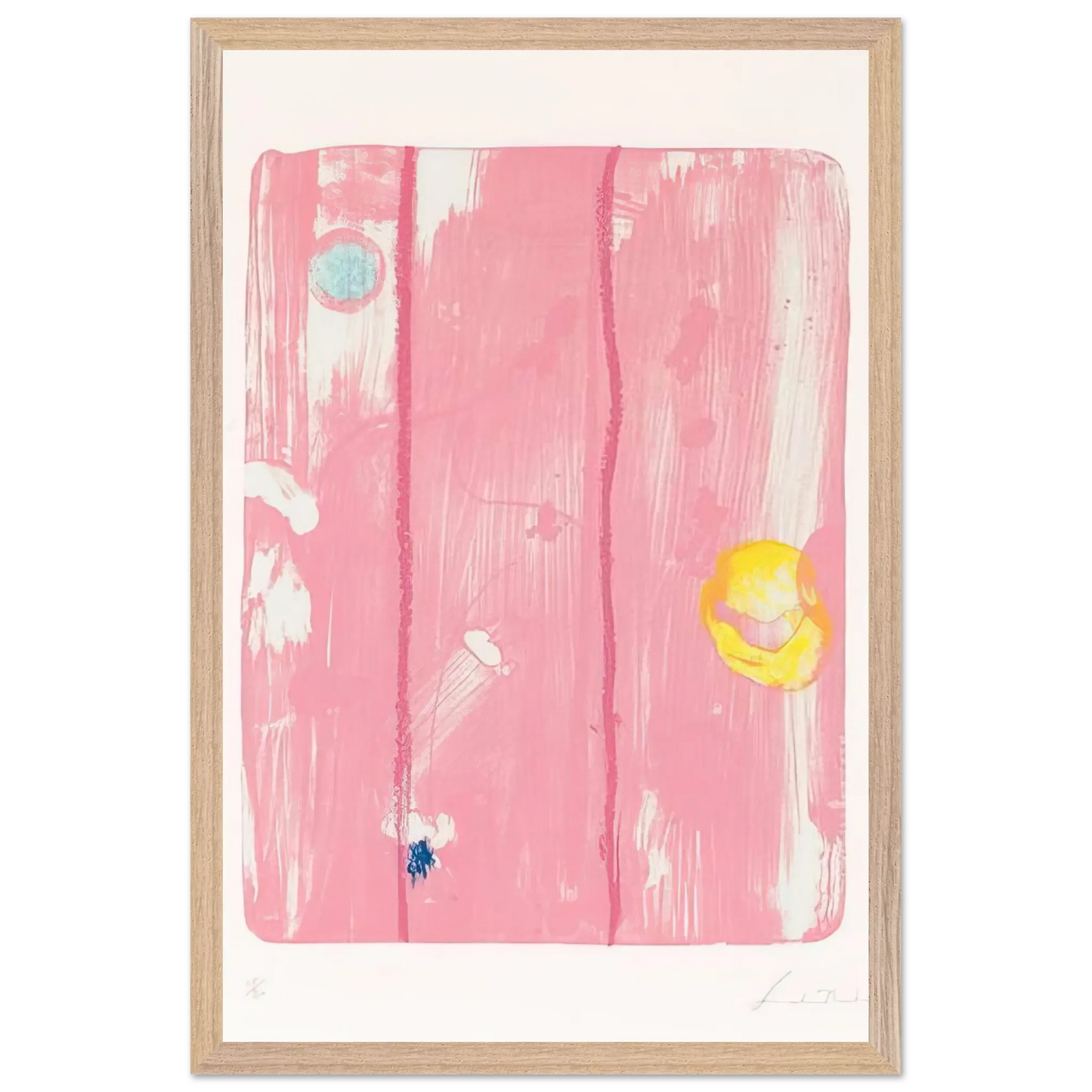 Helen Frankenthaler - Reflections VIII - 1995 Wall art - 20x25 cm / 8x10 Inches - Premium Wooden Framed Poster With Fine Art Paper - Wood frame