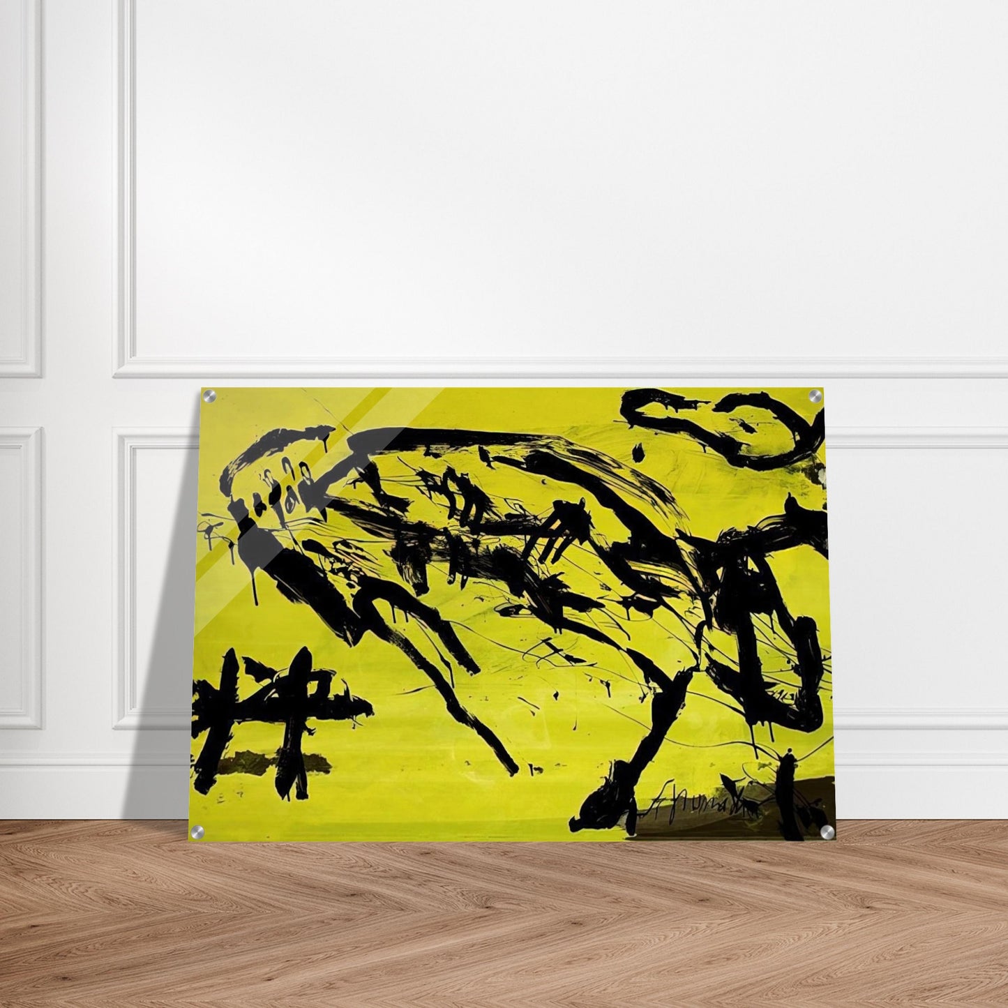 Hirschkuh - Tachisme - Emil Schumacher Acrylic Print - 70x100 cm / 28x40″ inches