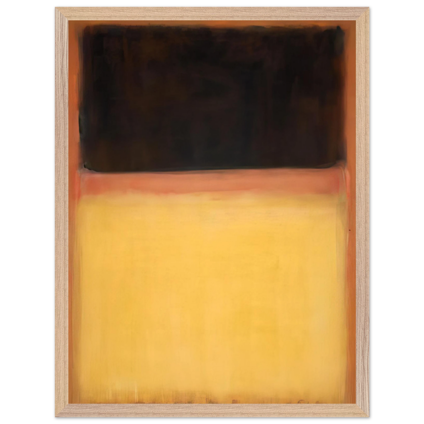 Mark Rothko - No.9 Dark over Light Earth - 1954 Wall Art - 30x40 cm / 12x16 inches - Premium Wooden Framed Poster With Fine Art Paper - Wood frame