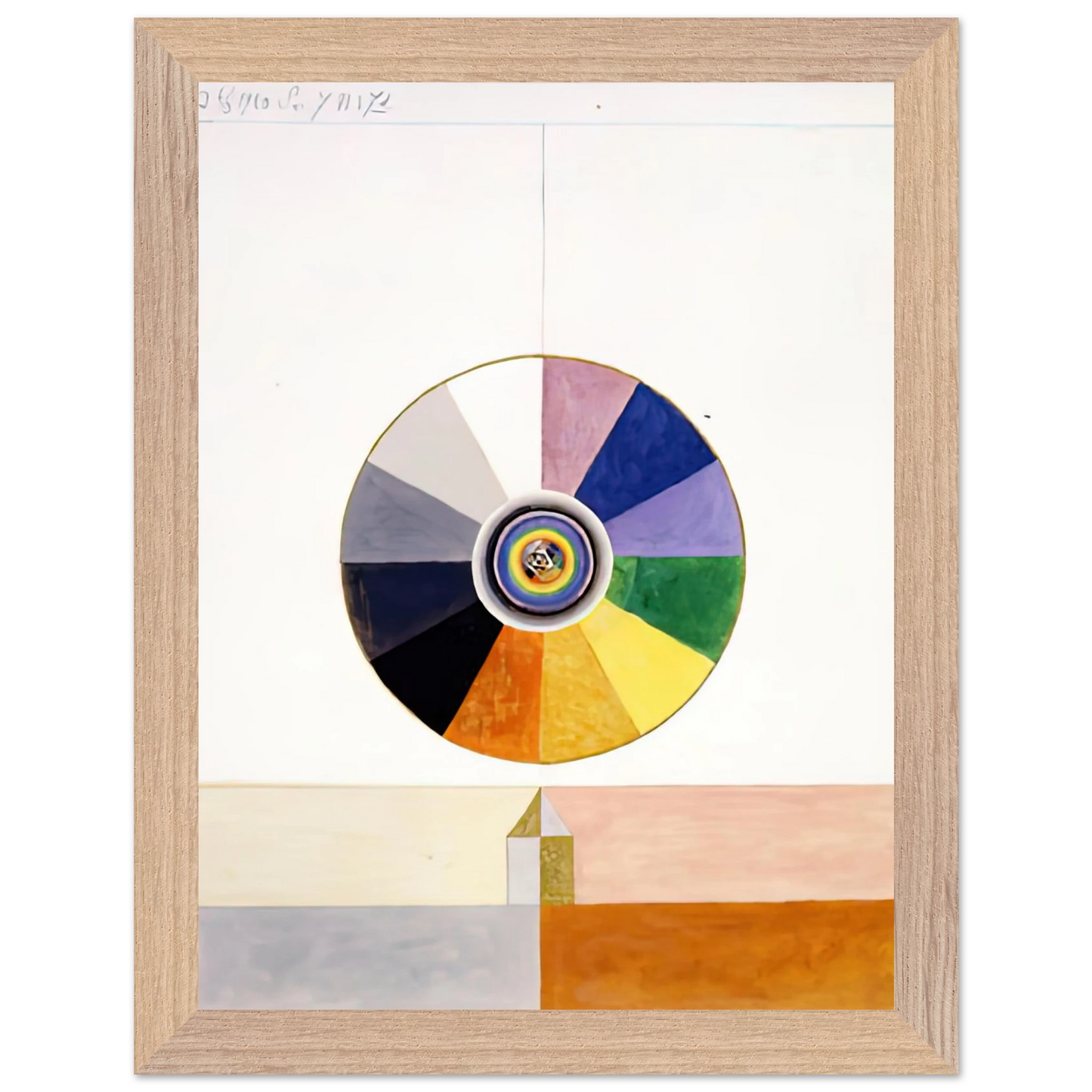Hilma af Klint - SERIES VII NO 7D 1920 Wall art - 15x20 cm / 6x8 inches - Premium Wooden Framed Poster With Fine Art Paper-canvas - Black frame