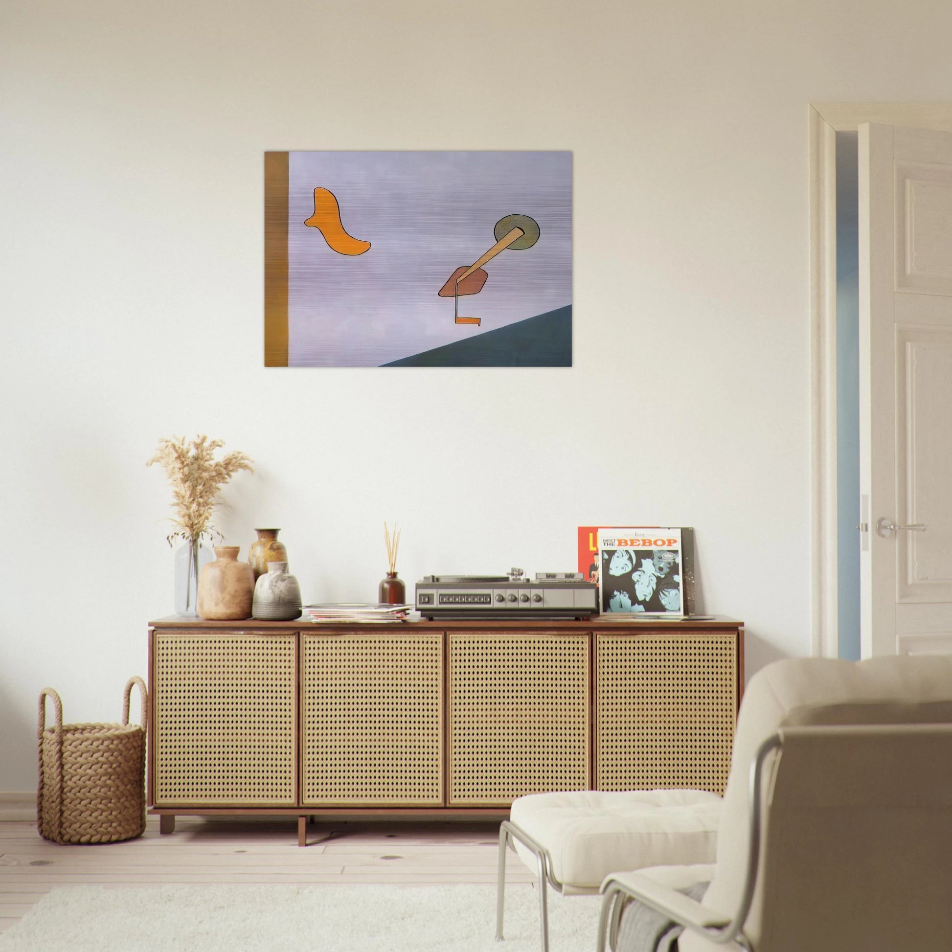 Composition I - 1949 - Gene Davis Brushed Aluminum Print - 70x100 cm / 28x40 inches | Gene Davis Aluminum Print | Gene Davis Prints