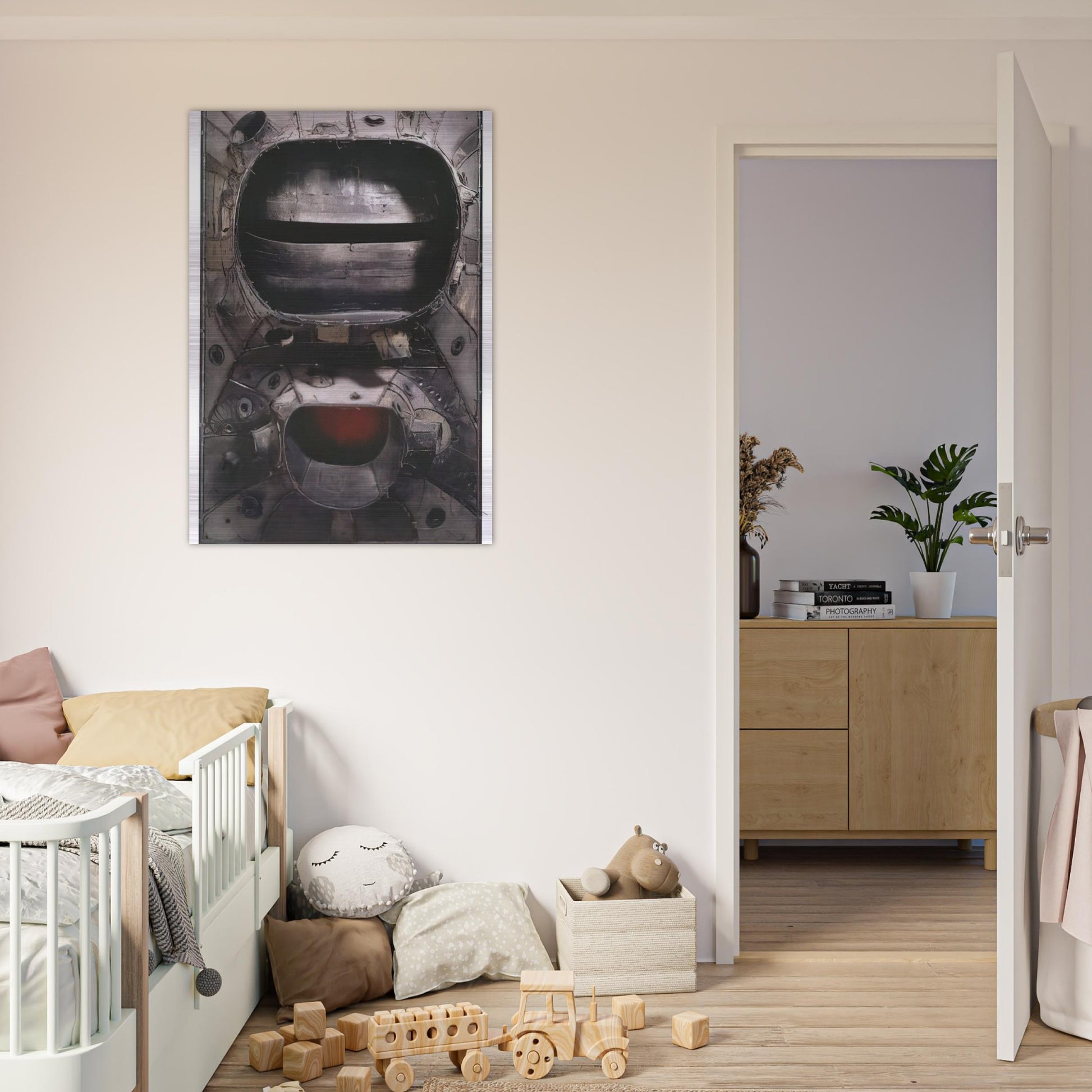 UNTITLED 1961 - Lee Bontecou Brushed Aluminum Print - 70x100 cm / 28x40 inches | Lee Bontecou Aluminum Print | Lee Bontecou Prints