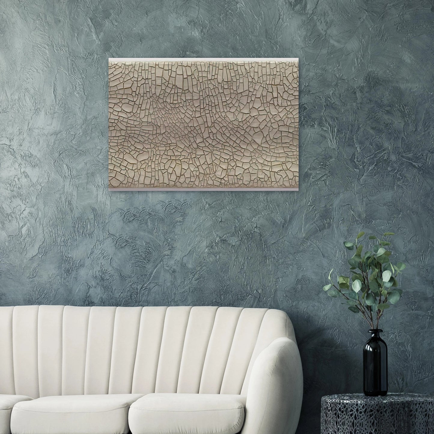 Cretto Grande Bianco - 1982 - Alberto Burri Brushed Aluminum Print - 70x100 cm / 28x40 inches | Alberto Burri Aluminum Print | Alberto Burri Prints