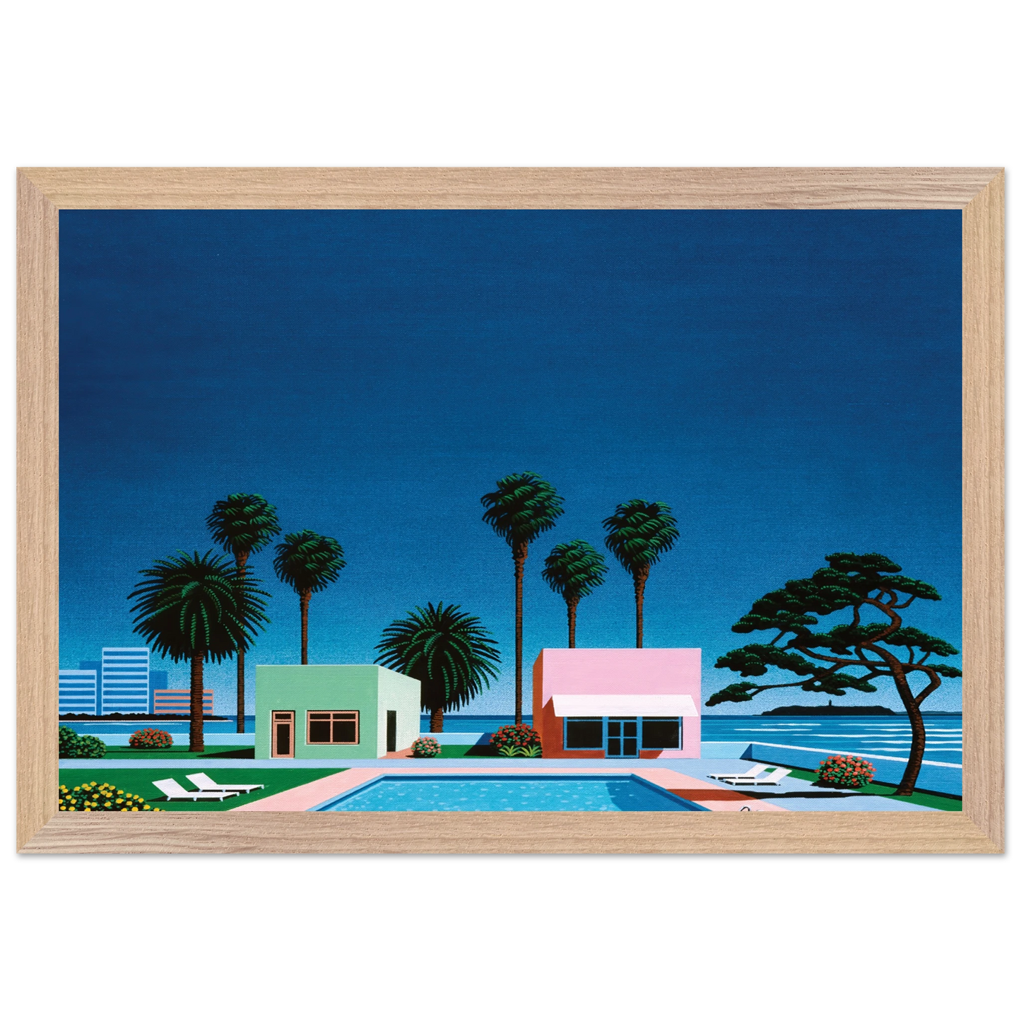 Hiroshi Nagai - Pacific Breeze Wall Art - 60x80 cm / 24x32 inches - Fine Art Poster - -