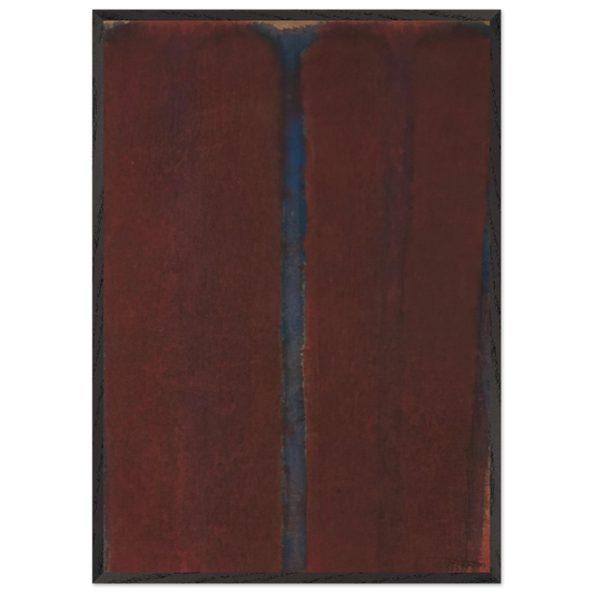 Umber Blue - 1973 - Yun Hyong-keun 70x100 cm / 28x40 inches Framed Art Print – Black Wooden Frame