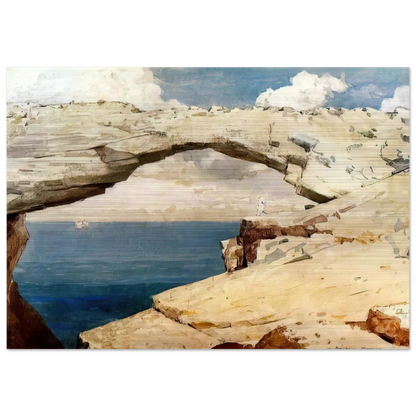 GLASS WINDOWS BAHAMAS 1885 - Winslow Homer Brushed Aluminum Print - 70x100 cm / 28x40 inches | Winslow Homer Aluminum Print | Winslow Homer Prints