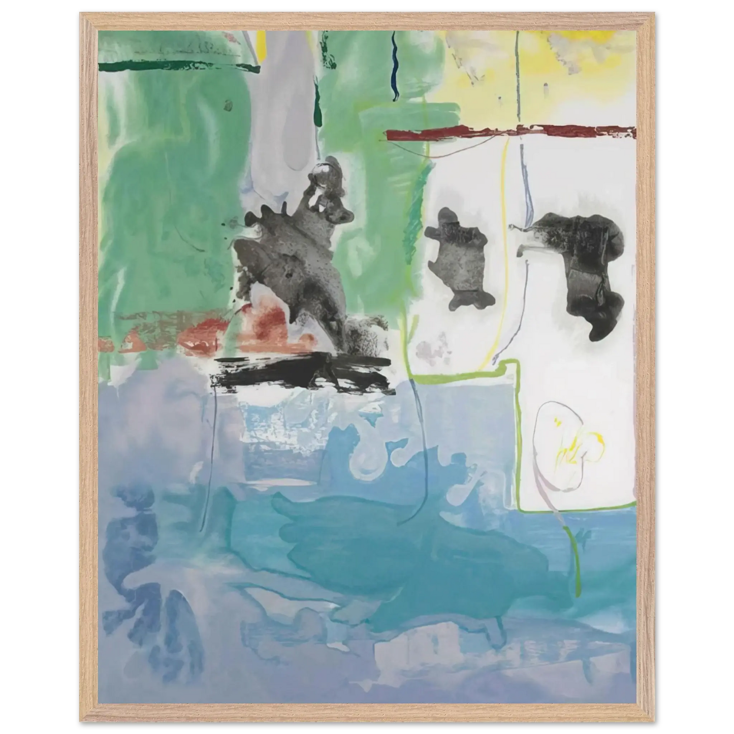 Helen Frankenthaler - West Wind - 1997 Wall art - 30x40 cm / 12x16 Inches - Fine Art Poster - -