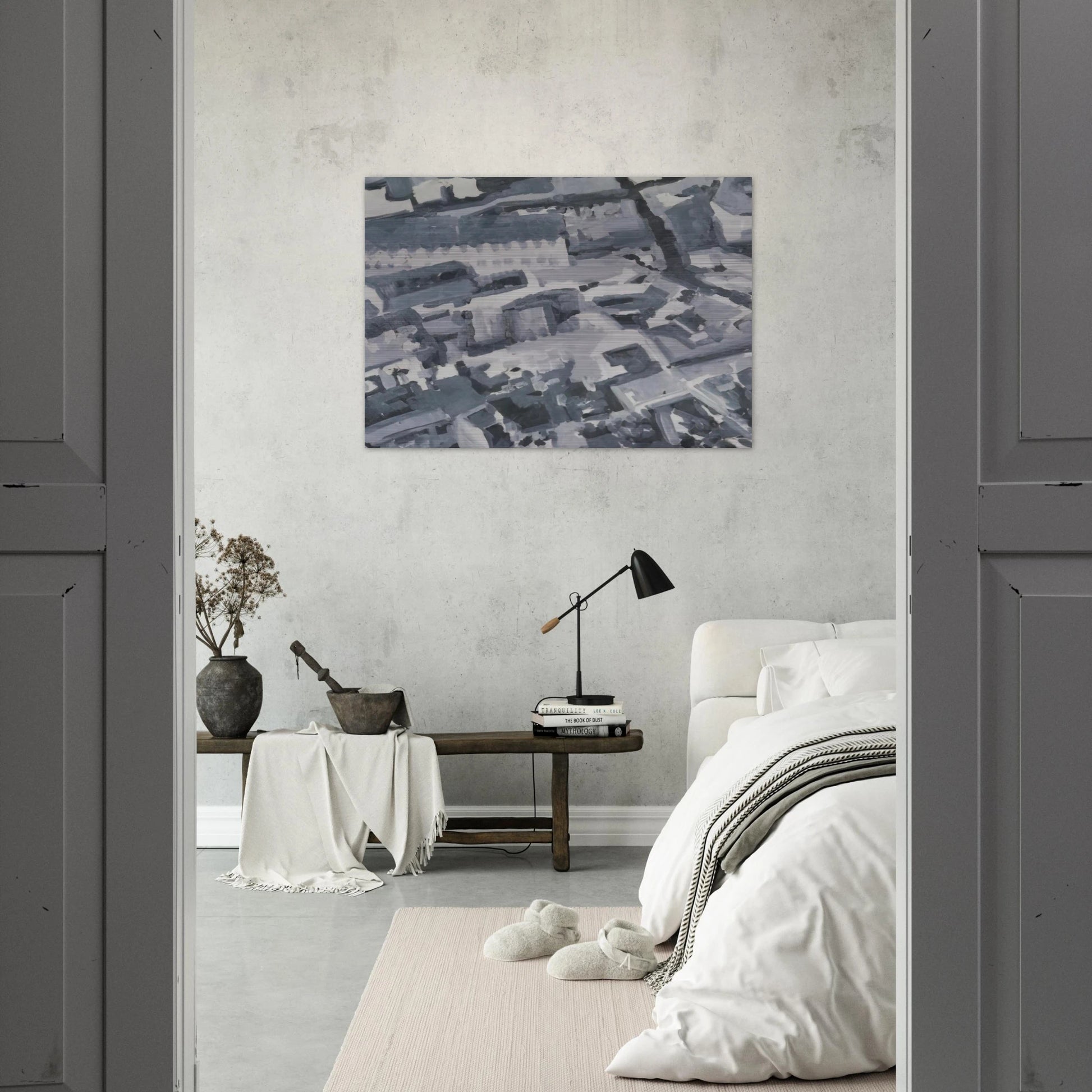TOWNSCAPE M3 1968 - Gerhard Richter Brushed Aluminum Print - 70x100 cm / 28x40 inches | Gerhard Richter Aluminum Print | Gerhard Richter Prints