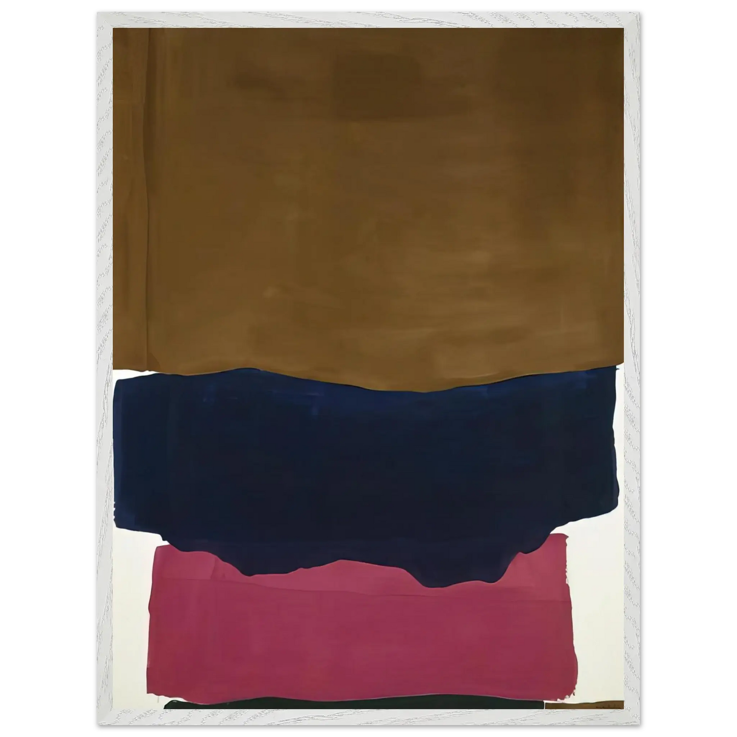 Helen Frankenthaler - Indian Summer - 1967 Wall art - 28x43  cm / XL (11x17 Inches) - Premium Wooden Framed Poster With Fine Art Paper - Wood frame