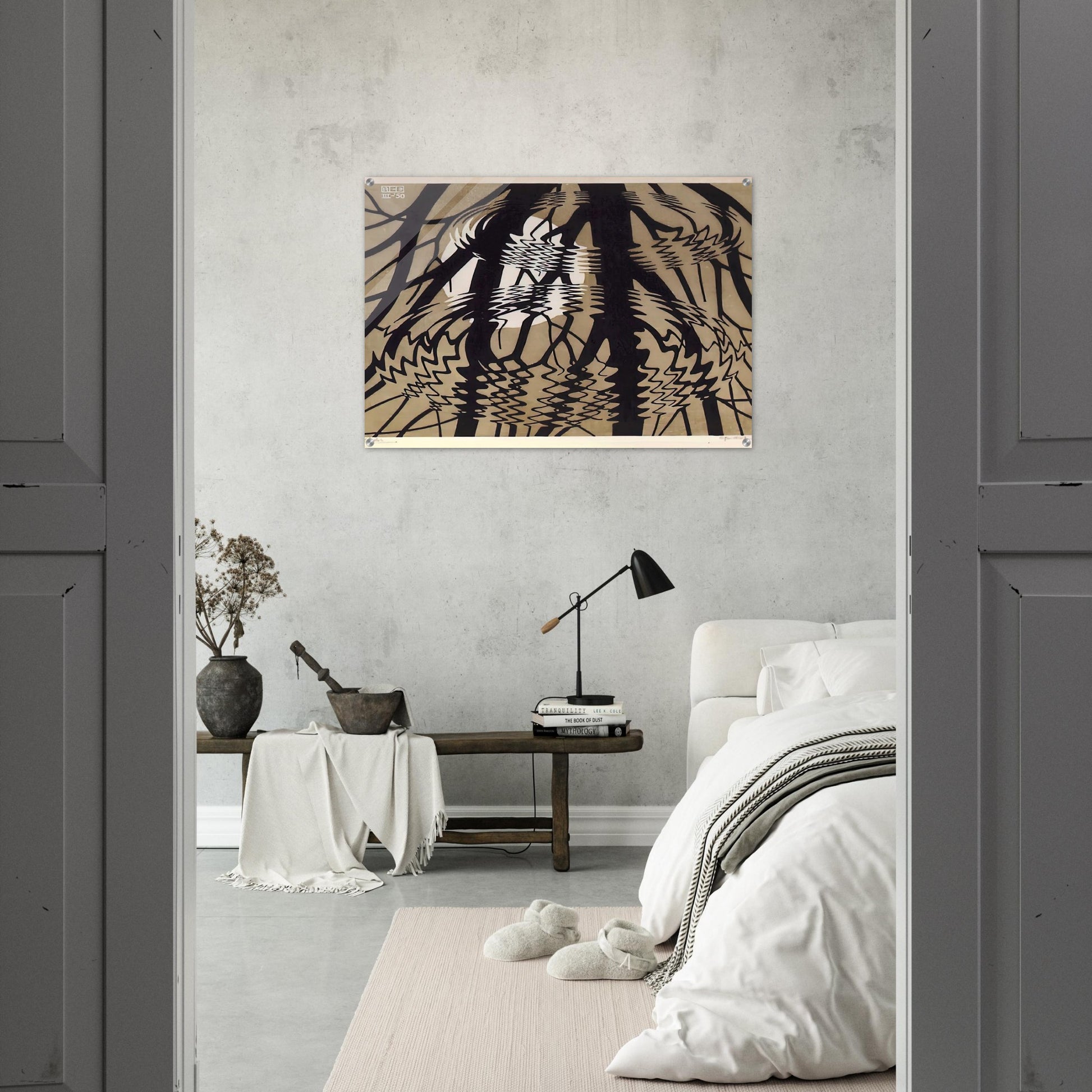 RIPPLED SURFACE COLOUR - MC Escher Acrylic Print - 70x100 cm / 28x40″ inches | Maurits Cornelis Escher Prints