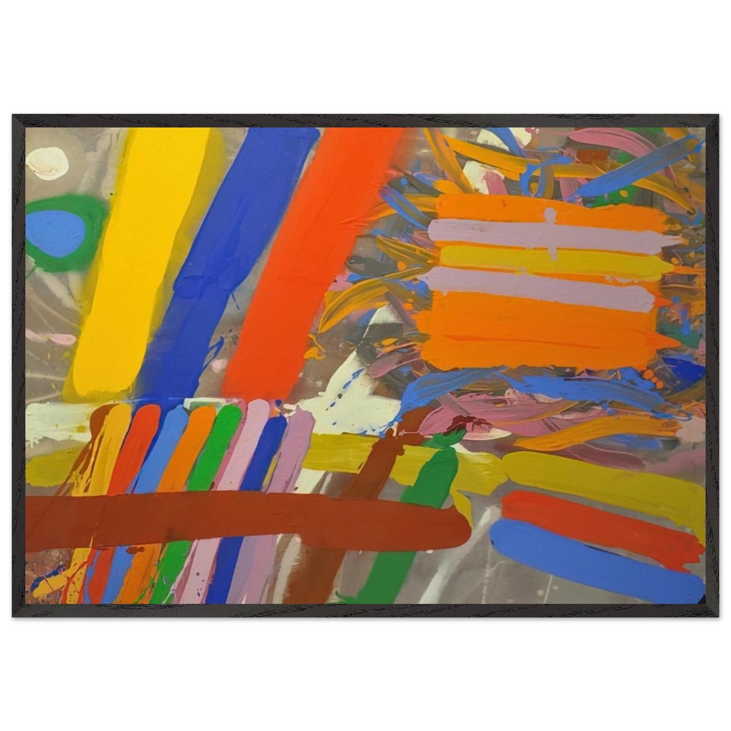 Woolhara - 1986 - Albert Irvin 70x100 cm / 28x40 inches Framed Art Print – Black Wooden Frame