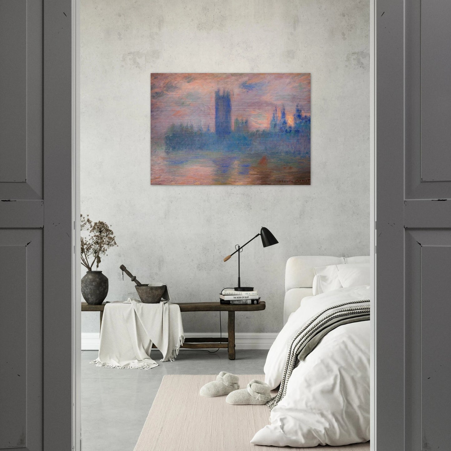 Houses of Parliament, Westminster - claude monet Brushed Aluminum Print - 70x100 cm / 28x40 inches | claude monet Aluminum Print | claude monet Prints