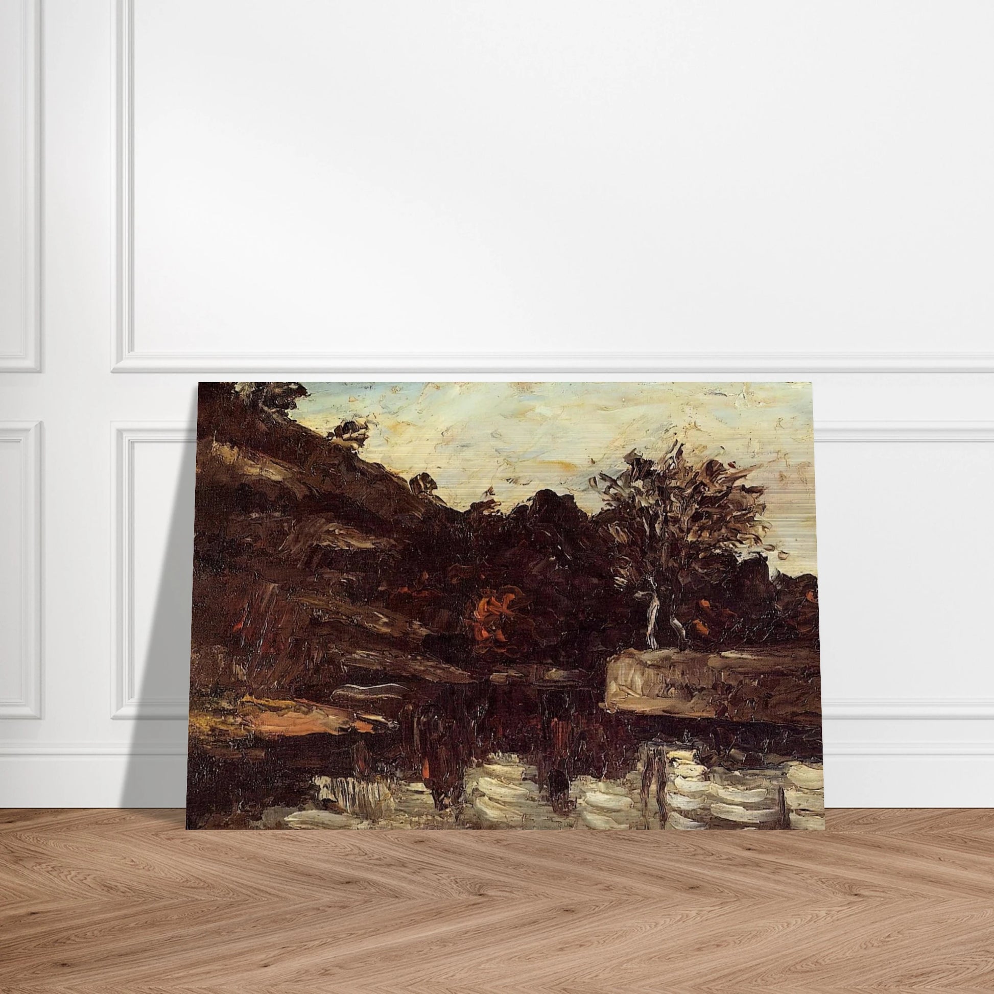 Bend in the River - Paul Cézanne Brushed Aluminum Print - 70x100 cm / 28x40 inches | Paul Cézanne Aluminum Print | Paul Cézanne Prints