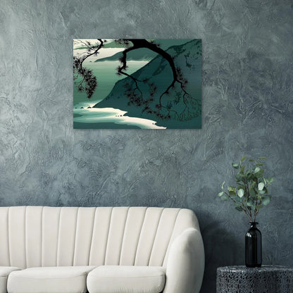 Quiet Evening - Eyvind Earle Brushed Aluminum Print - 70x100 cm / 28x40 inches | Eyvind Earle Aluminum Print | Eyvind Earle Prints