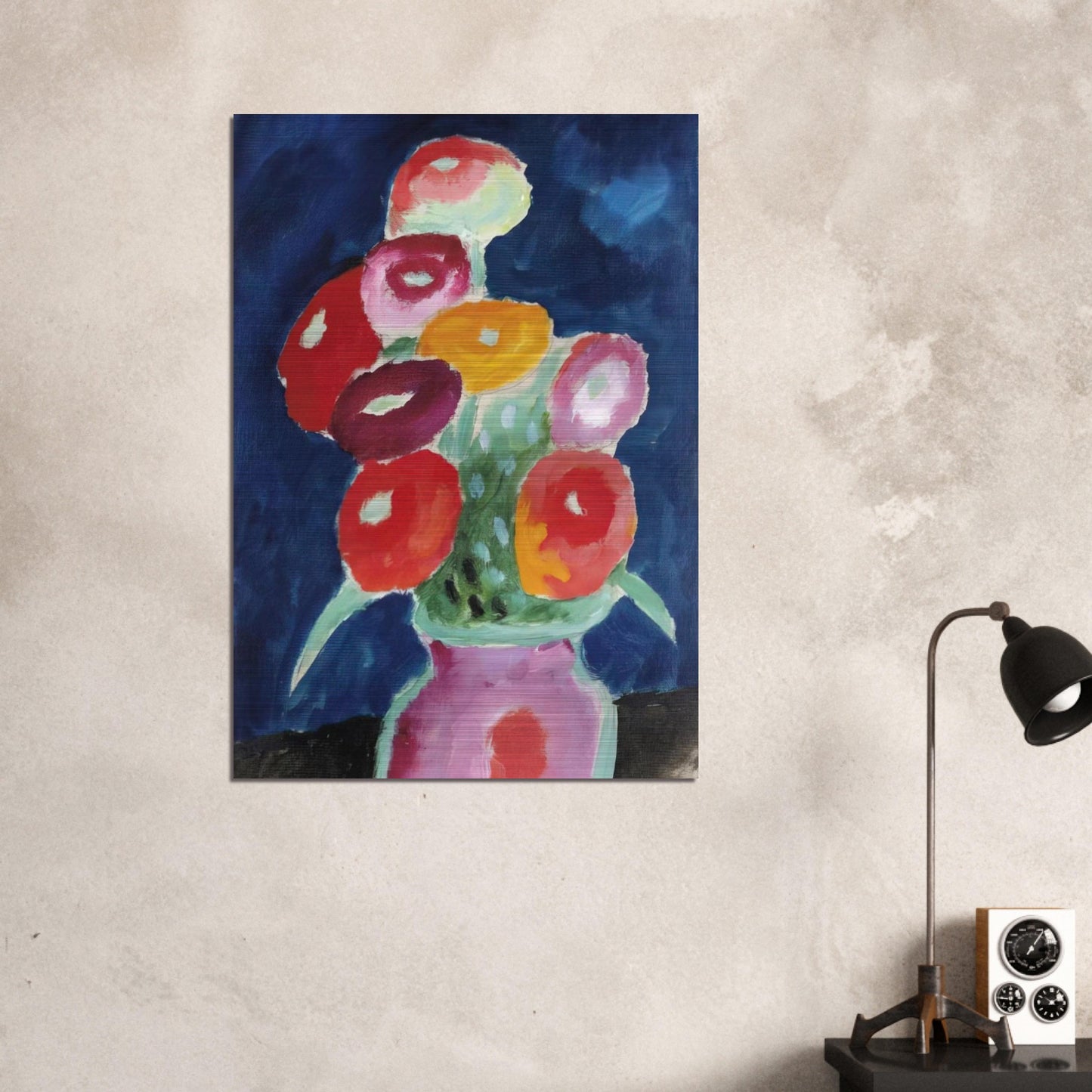 BLUMEN IN EINER VASE 1918 - Alexej von Jawlensky Brushed Aluminum Print - 70x100 cm / 28x40 inches | Alexej von Jawlensky Aluminum Print | Alexej von Jawlensky Prints