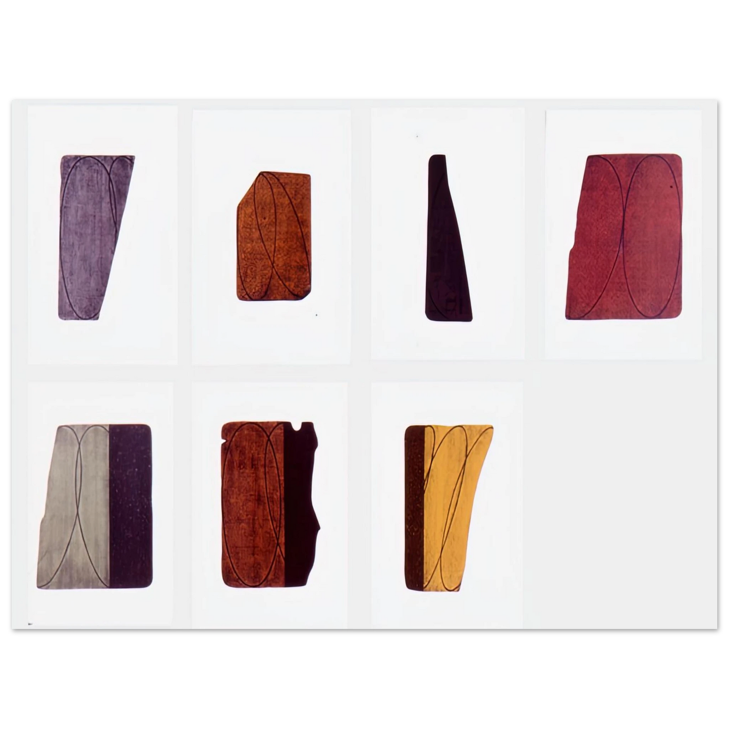 Robert Mangold - FRAGMENTS I VII 1998  75x100 cm / 30x40inches Fine Art Poster
