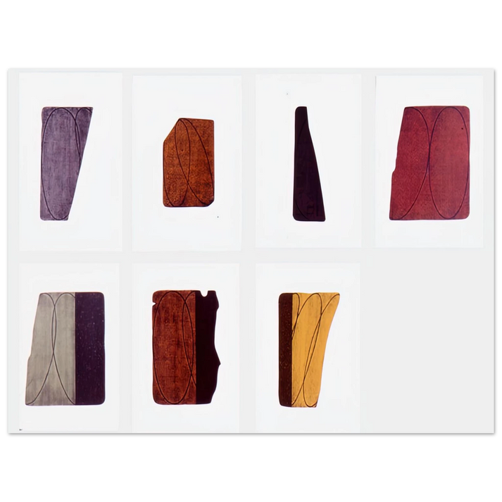 Robert Mangold - FRAGMENTS I VII 1998  75x100 cm / 30x40inches Fine Art Poster