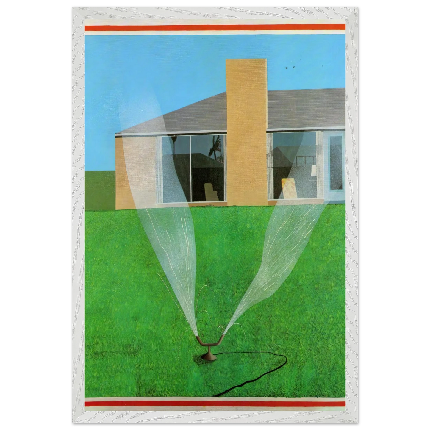 David Hockney - David Hockney Wall art - 20x25 cm / 8x10 inches - Premium Wooden Framed Poster With Fine Art Paper-canvas - White frame