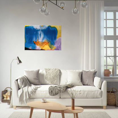 Moveable Blue, 1973- - Helen Frankenthaler Brushed Aluminum Print - 70x100 cm / 28x40 inches | Helen Frankenthaler Aluminum Print | Helen Frankenthaler Prints