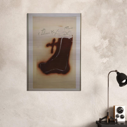 PIED MARRON 1982 - Antoni Tapies Brushed Aluminum Print - 70x100 cm / 28x40 inches | Antoni Tapies Aluminum Print | Antoni Tapies Prints