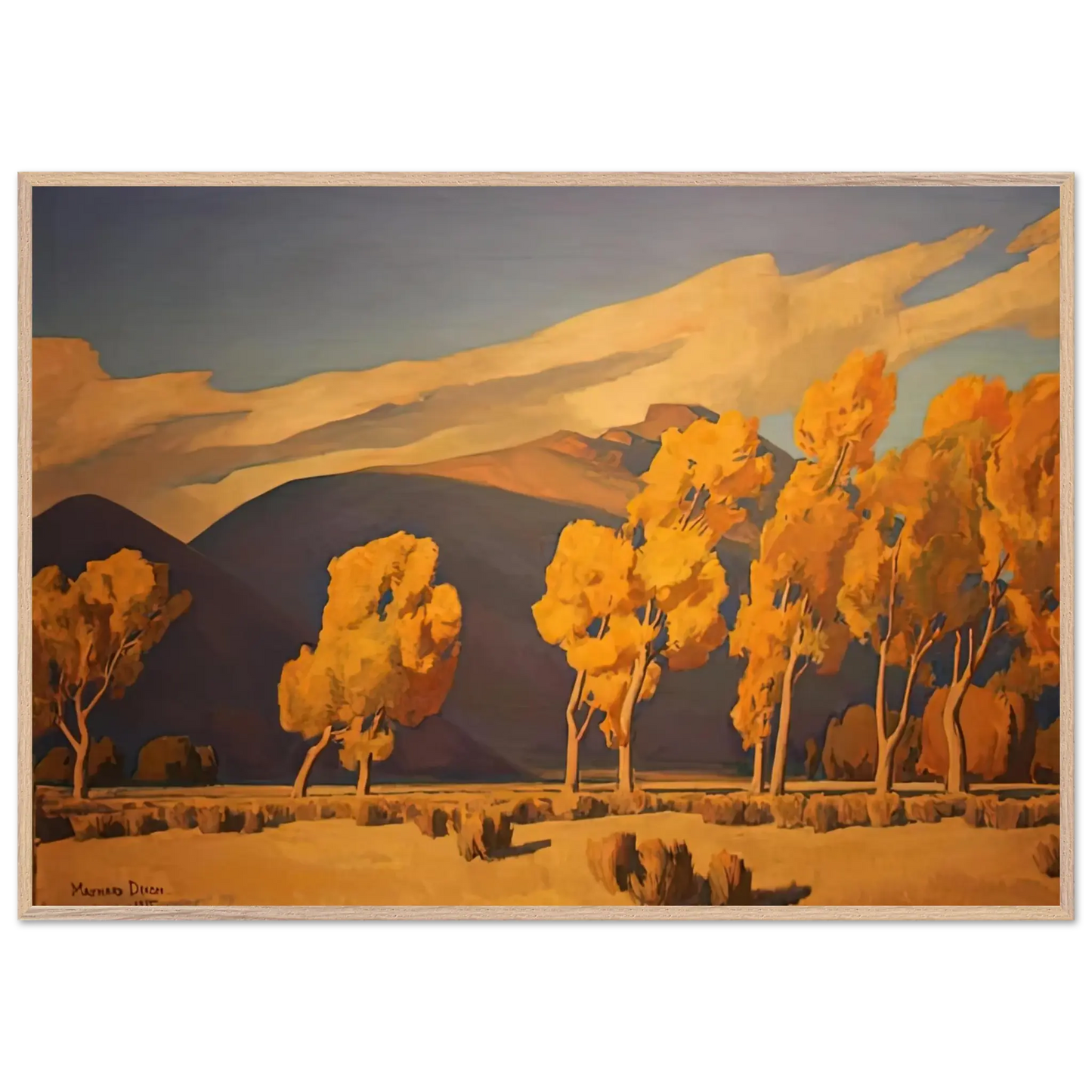 Maynard Dixon - NOVEMBER IN NEVADA 1935 Wall art - 60x80 cm / 24x32 Inches - Fine Art Poster - -