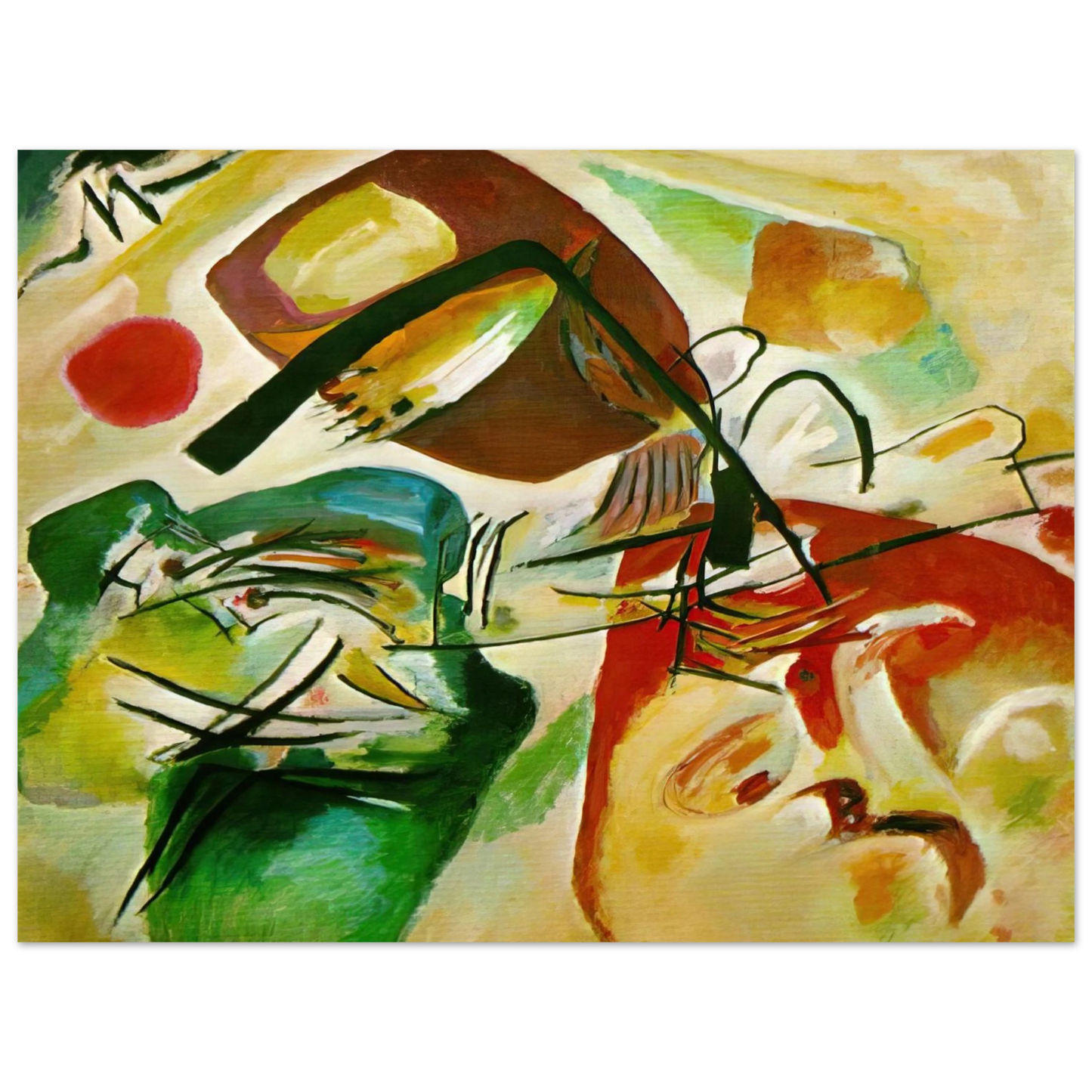 Wassily Kandinsky - PICTURE WITH A BLACK ARCH 1912  75x100 cm / 30x40inches Fine Art Poster