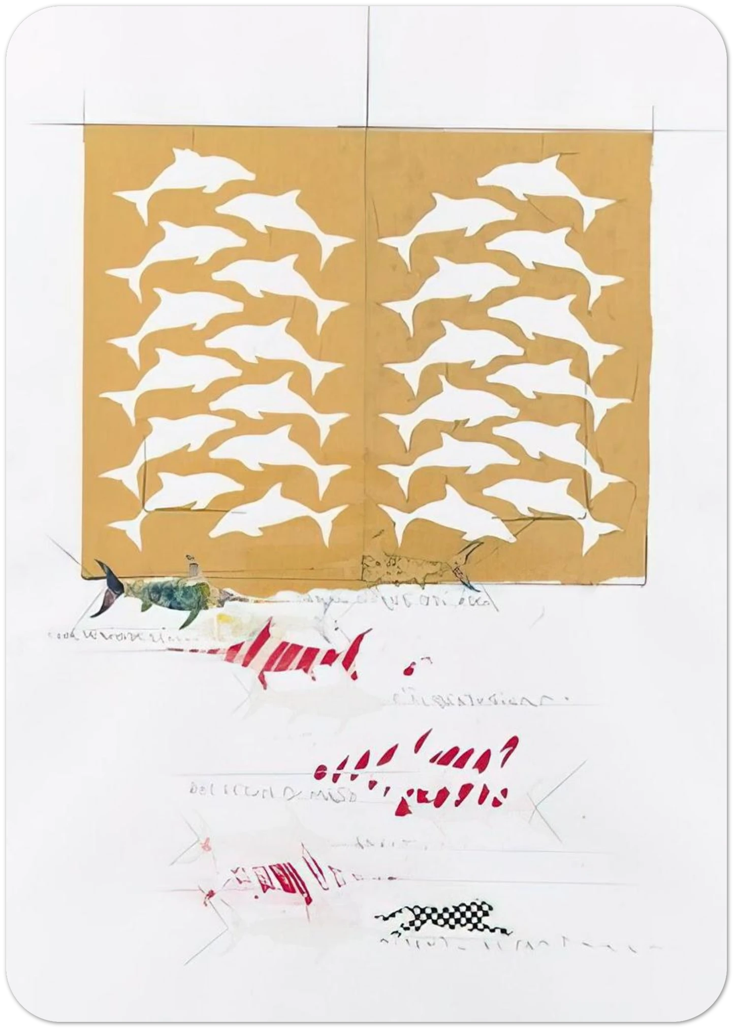 FANNO CINQUE 1988 By Alighiero Boetti Pack of 10 Post Cards | Alighiero Boetti Post Cards | A6 (10.5 x 14.8 cm) - 4.1 x 5.8 inches