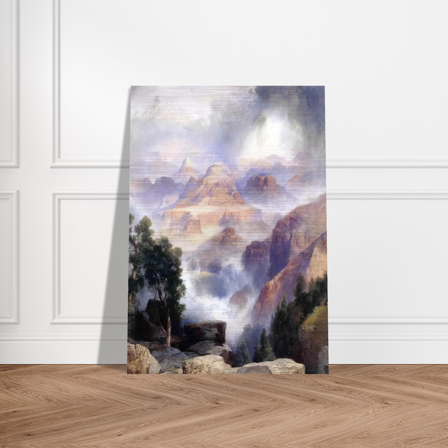 A Showery Day, Grand Canyon - Thomas Moran Brushed Aluminum Print - 70x100 cm / 28x40 inches | Thomas Moran Aluminum Print | Thomas Moran Prints