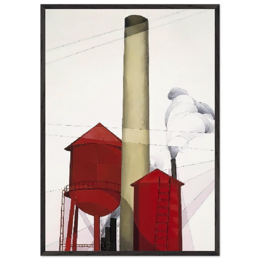 Buildings - 1930 - Charles Demuth 70x100 cm / 28x40 inches Framed Art Print – Black Wooden Frame