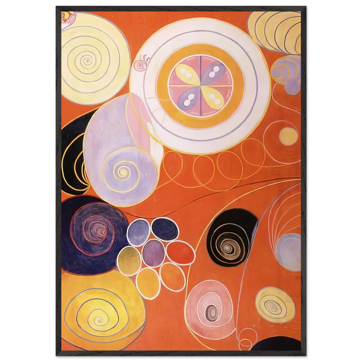 Hilma af Klint - THEY TENS MAINSTAY IV 1907 Wall art - 50x70 cm / 20x28 inches - Premium Wooden Framed Poster With Fine Art Paper - Black frame
