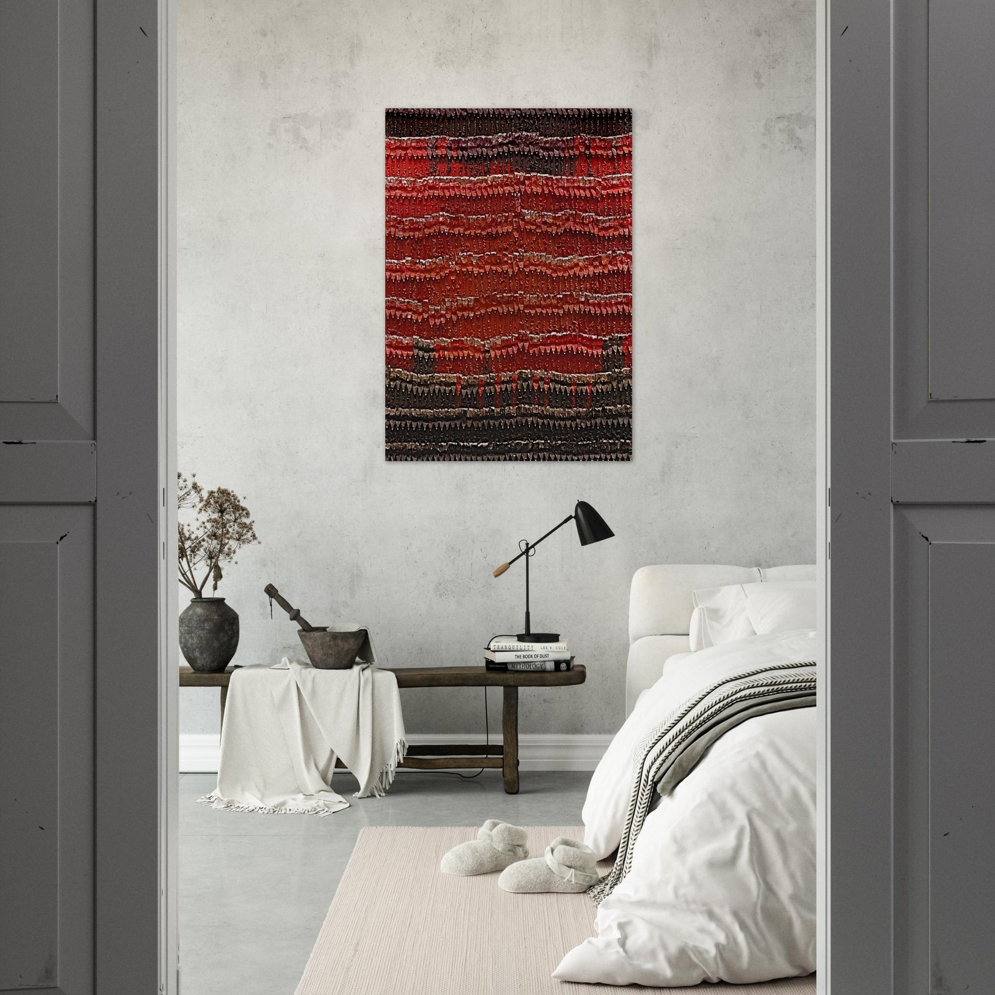 Chief's Blanket - 1989 - Arman Brushed Aluminum Print - 70x100 cm / 28x40 inches | Arman Aluminum Print | Arman Prints