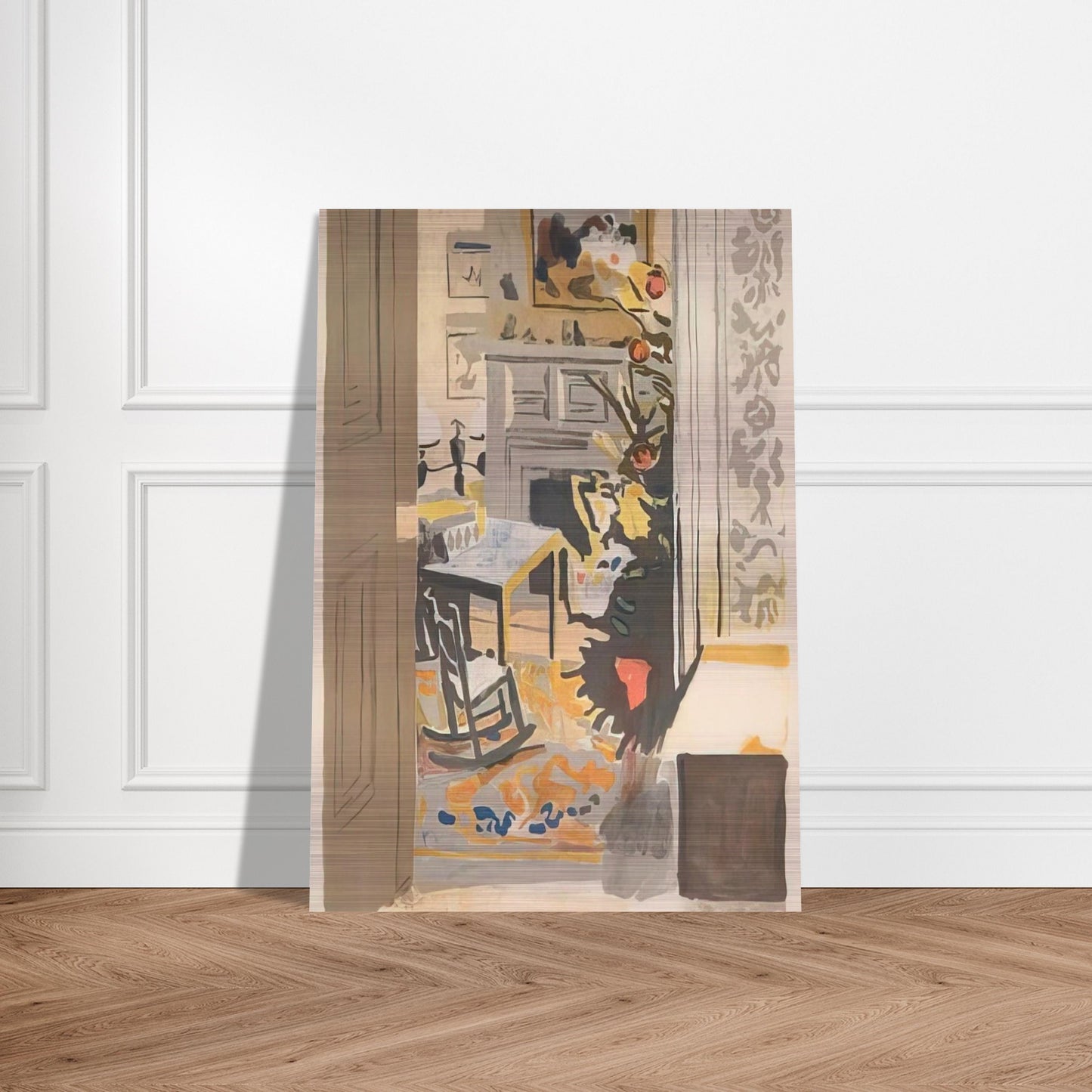 THE CHRISTMAS TREE 1971 - Fairfield Porter Brushed Aluminum Print - 70x100 cm / 28x40 inches | Fairfield Porter Aluminum Print | Fairfield Porter Prints