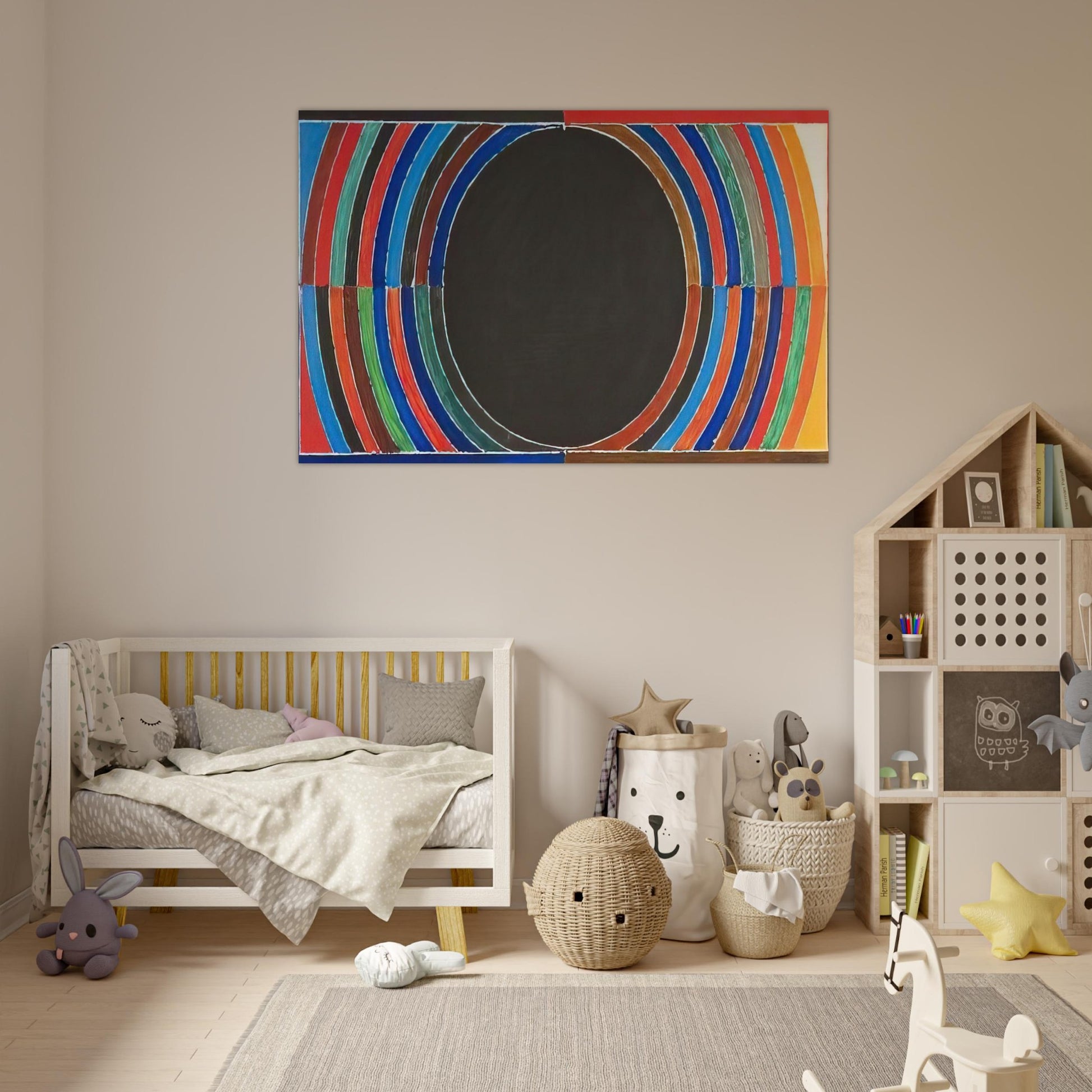 Composition V - Abstract Art - S. H. Raza Art Prints - 100x150 cm / 40x60″ inches | S. H. Raza Poster | S. H. Raza Prints