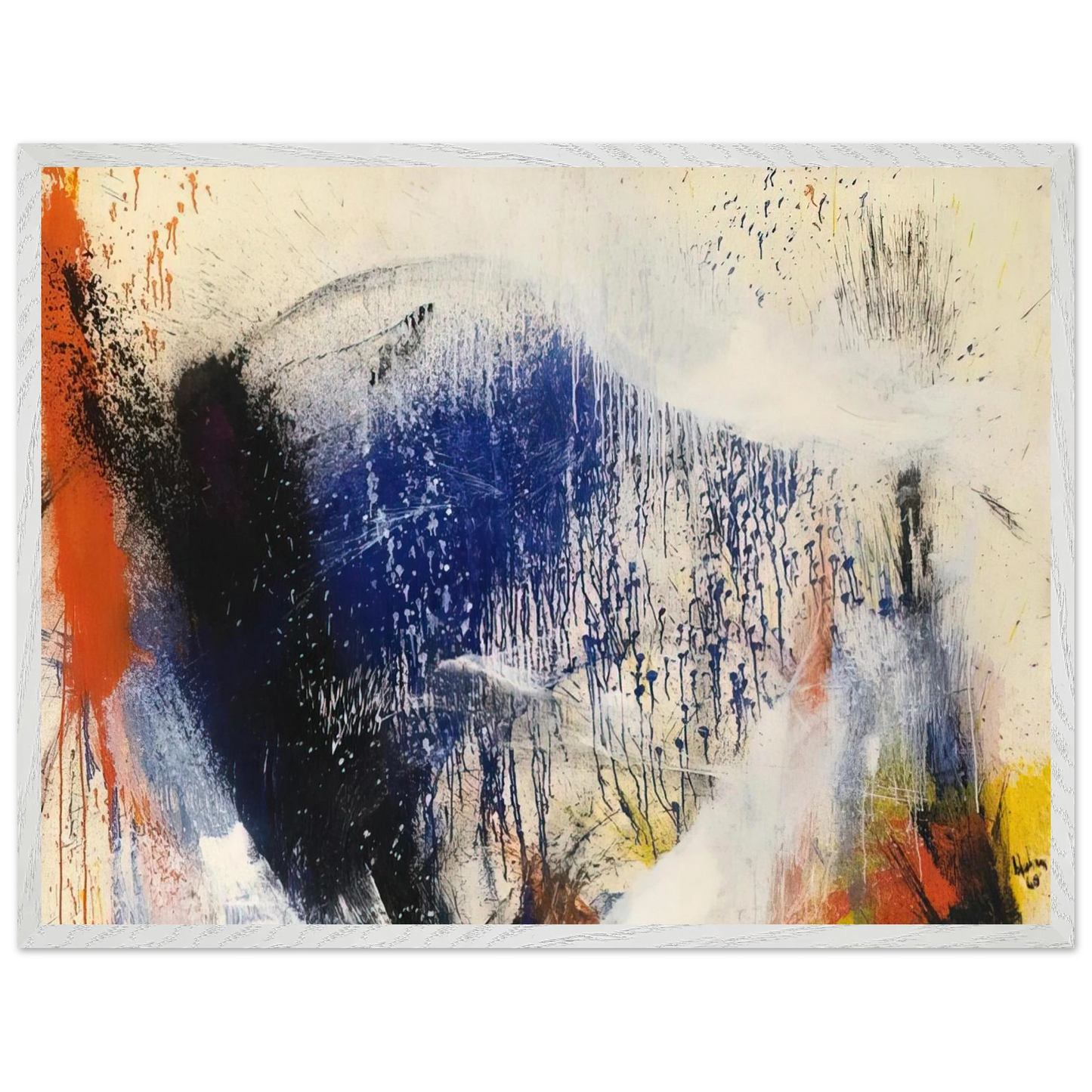 Helen Frankenthaler - Untitled - 1960 Wall art - A2 (42 x 59.4  cm) - Premium Wooden Framed Poster With Fine Art Paper-canvas - Wood frame