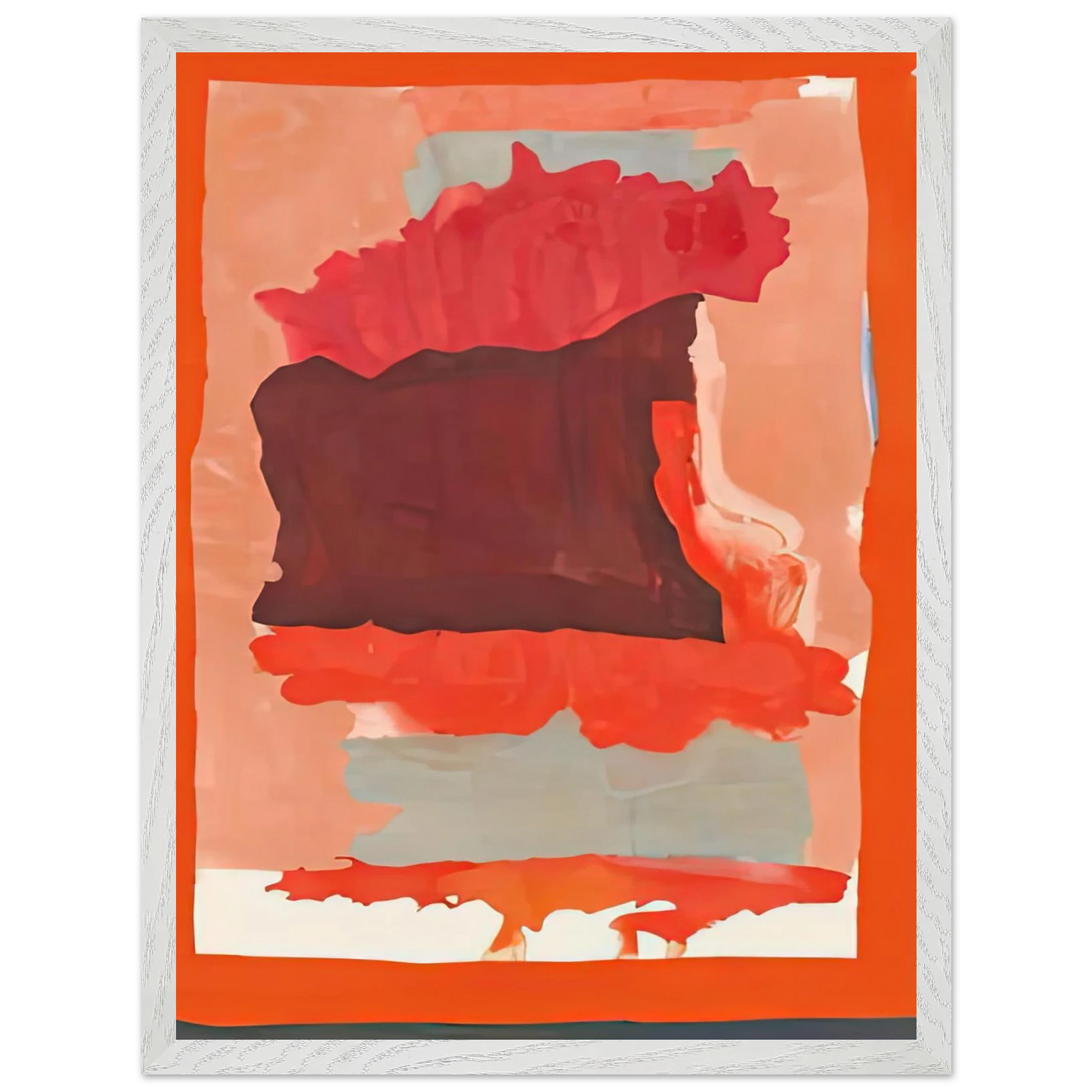 Helen Frankenthaler - Cape Orange, 1964- Wall Art - 30x40 cm / 12x16 inches - Premium Wooden Framed Poster With Fine Art Paper-canvas - Black frame