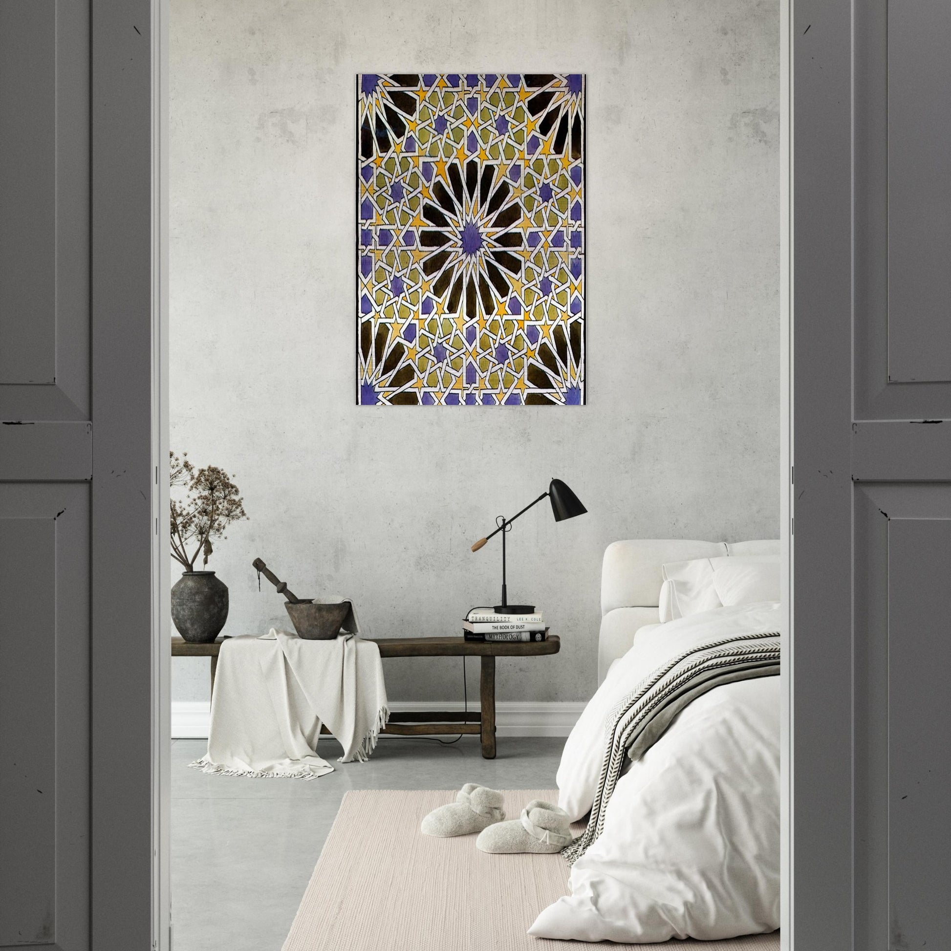 MURAL MOSAIC IN THE ALHAMBRA - MC Escher Brushed Aluminum Print - 70x100 cm / 28x40 inches | MC Escher Aluminum Print | MC Escher Prints