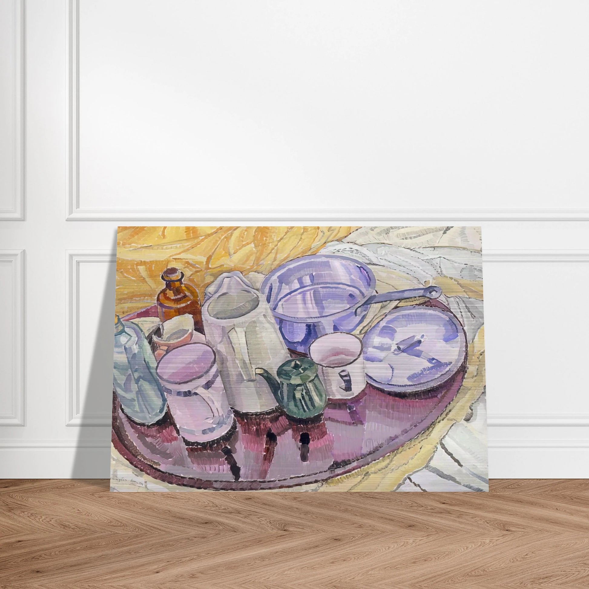 Things on an iron tray on the floor - 1928 - Grace Cossington Smith Brushed Aluminum Print - 70x100 cm / 28x40 inches | Grace Cossington Smith Aluminum Print | Grace Cossington Smith Prints