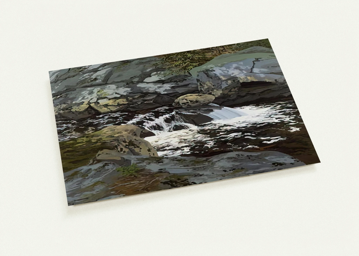 Cascade - 1974 By Neil Welliver Pack of 10 Post Cards | Neil Welliver Post Cards | A6 (10.5 x 14.8 cm) - 4.1 x 5.8 inches