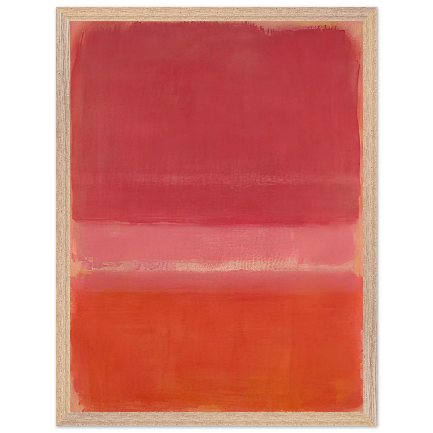 Mark Rothko - Untitled Red - 1956 Wall Art - 21x29.7 cm / 8x12" - Premium Wooden Framed Poster With Fine Art Paper - White frame