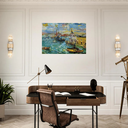 VENICE DOGANA 1948 - OSKAR KOKOSCHKA Brushed Aluminum Print - 70x100 cm / 28x40 inches | OSKAR KOKOSCHKA Aluminum Print | OSKAR KOKOSCHKA Prints