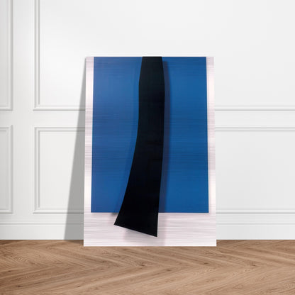 Black over Blue - Ellsworth Kelly Brushed Aluminum Print - 70x100 cm / 28x40 inches | Ellsworth Kelly Aluminum Print | Ellsworth Kelly Prints