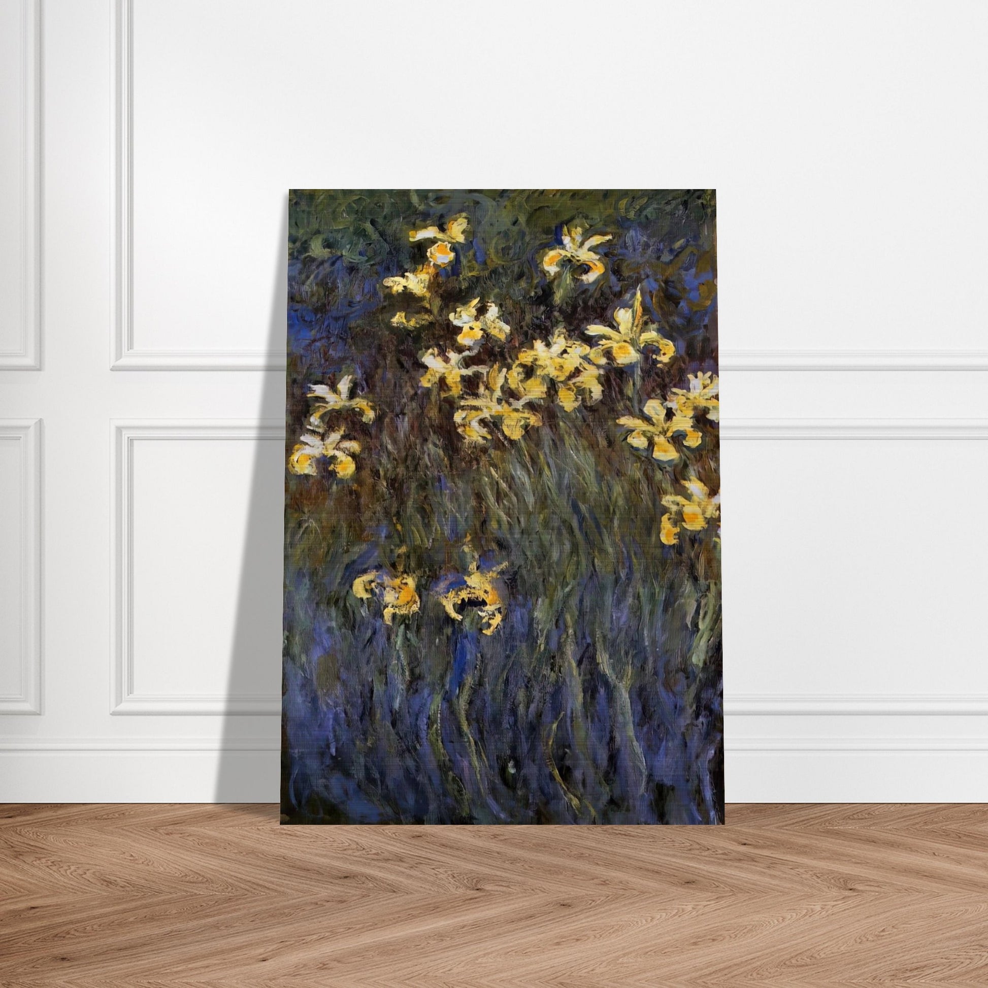 The Yellow Irises - claude monet Brushed Aluminum Print - 70x100 cm / 28x40 inches | claude monet Aluminum Print | claude monet Prints
