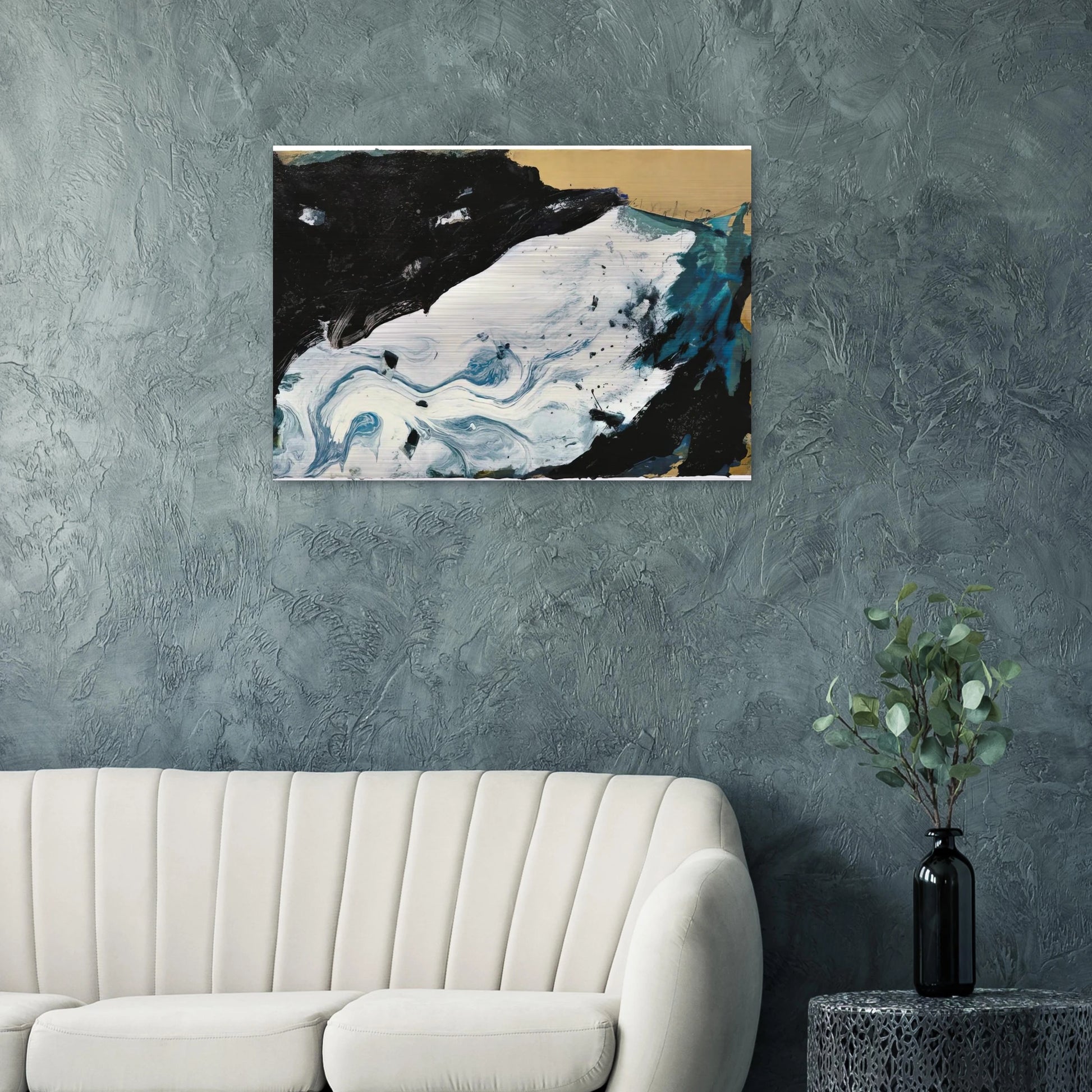 GE-21 - 1991 - Emil Schumacher Brushed Aluminum Print - 70x100 cm / 28x40 inches | Emil Schumacher Aluminum Print | Emil Schumacher Prints
