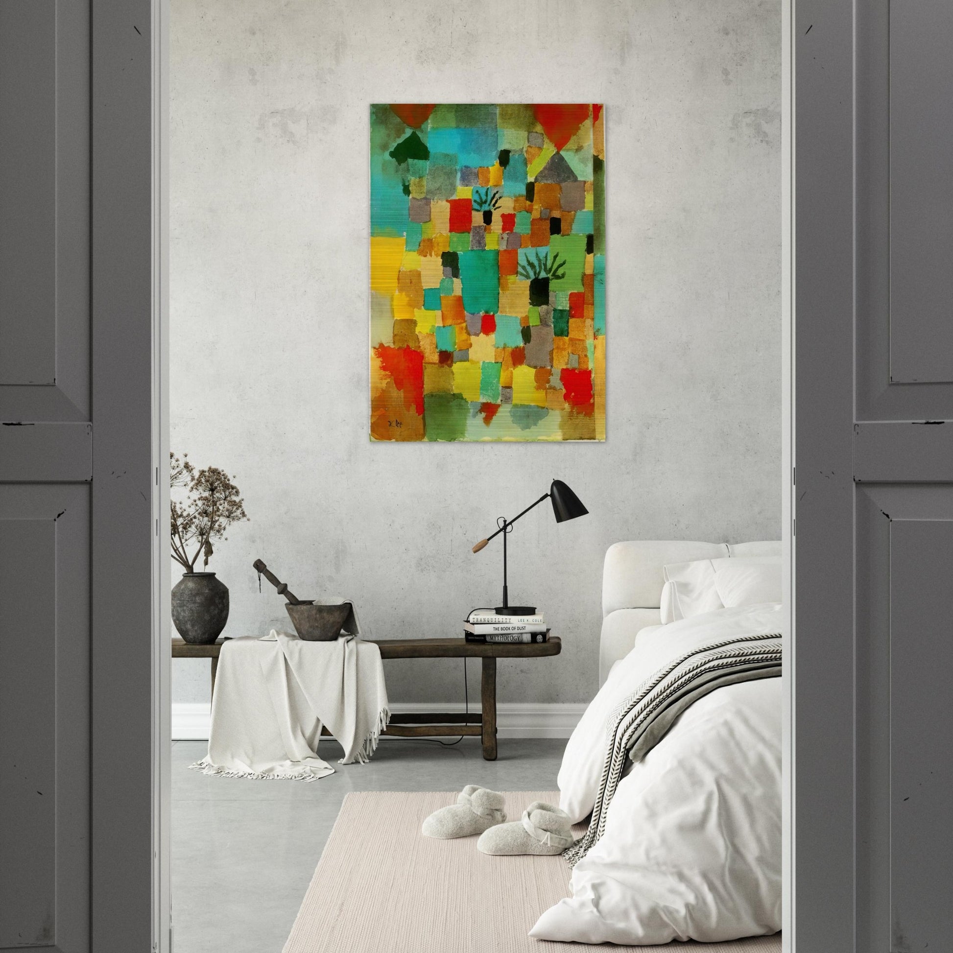 SOUTHERN TUNISIAN GARDENS 1919 - Paul Klee Brushed Aluminum Print - 70x100 cm / 28x40 inches | Paul Klee Aluminum Print | Paul Klee Prints