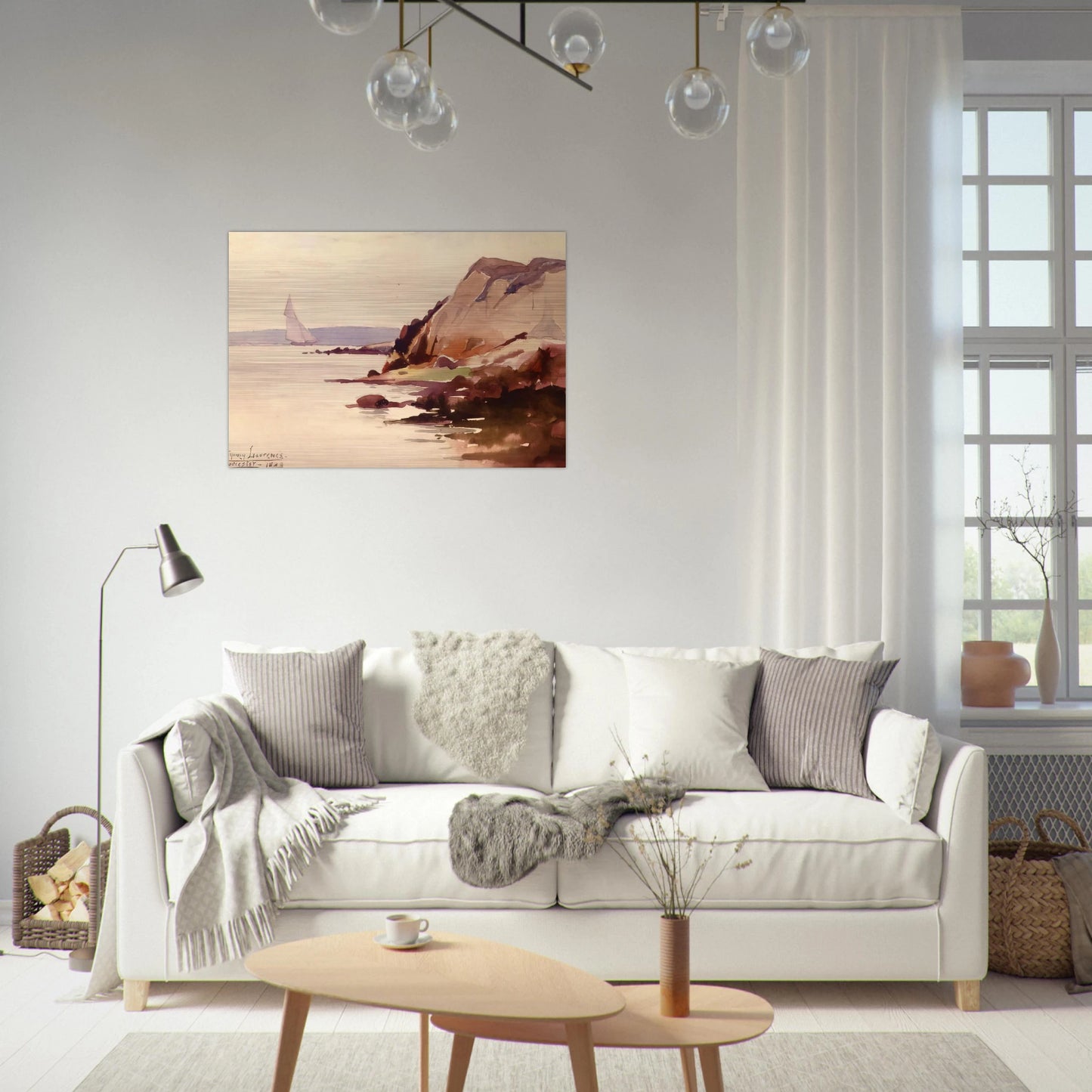 Sailing off Gloucester Coast - 1888 - Sydney Laurence Brushed Aluminum Print - 70x100 cm / 28x40 inches | Sydney Laurence Aluminum Print | Sydney Laurence Prints