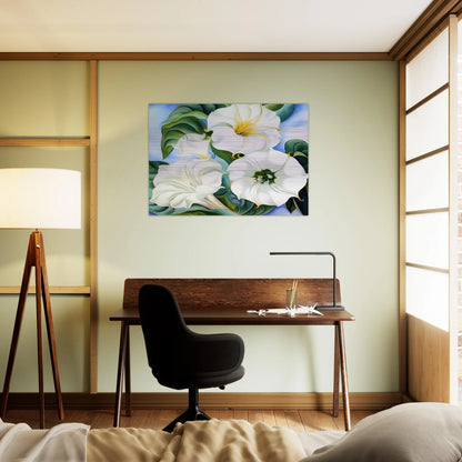 Jimson Weed 3 - Georgia O'Keeffe Brushed Aluminum Print - 70x100 cm / 28x40 inches | Georgia O'Keeffe Aluminum Print | Georgia O'Keeffe Prints