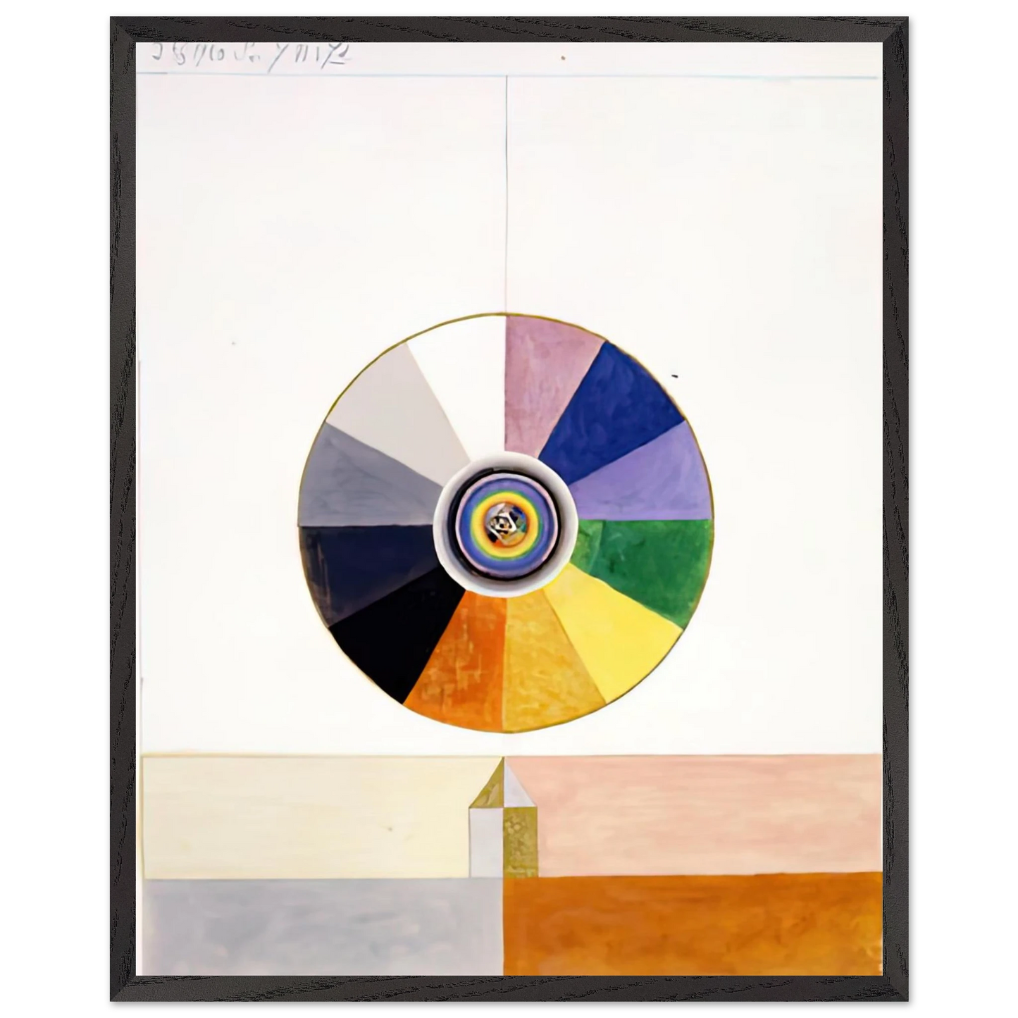 Hilma af Klint - SERIES VII NO 7D 1920 Wall art - 70x100 cm / 28x40 inches - Premium Wooden Framed Poster With Fine Art Paper-canvas - Wood frame