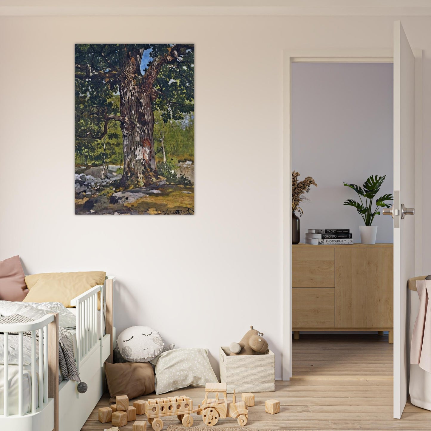 The Bodmer Oak - claude monet Brushed Aluminum Print - 70x100 cm / 28x40 inches | claude monet Aluminum Print | claude monet Prints