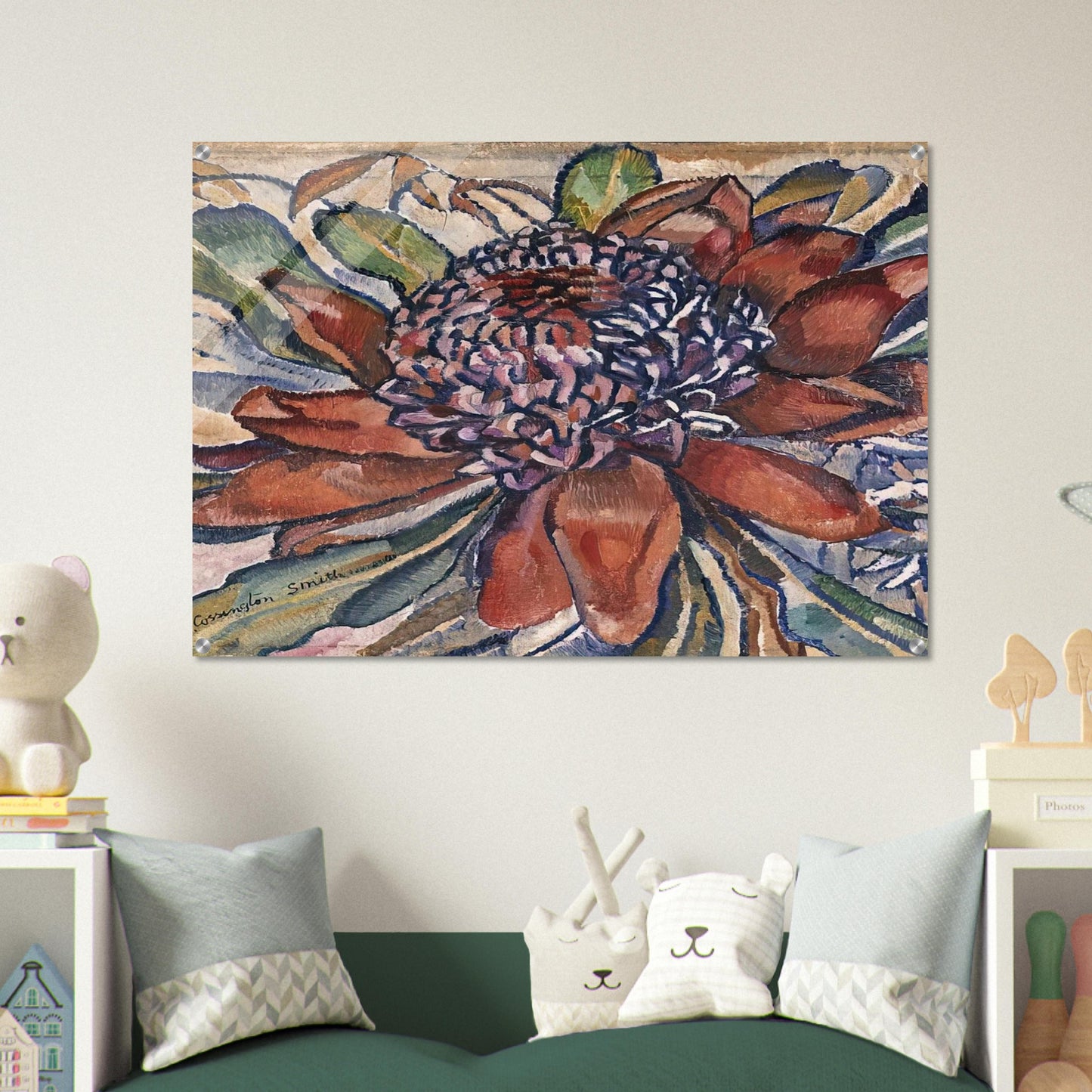 Waratah - 1928 - Grace Cossington Smith Acrylic Print - 70x100 cm / 28x40″ inches