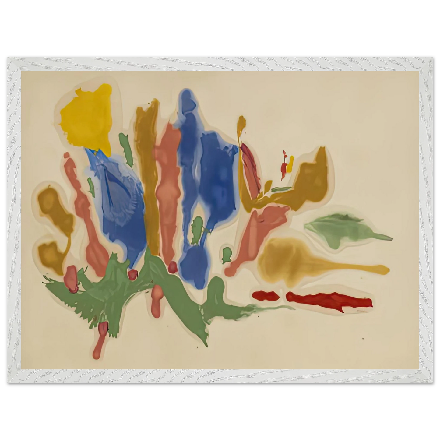 Helen Frankenthaler - Cool Summer, 1962- Wall Art - 60x80 cm / 24x32 inches - Premium Wooden Framed Poster With Fine Art Paper-canvas - Black frame